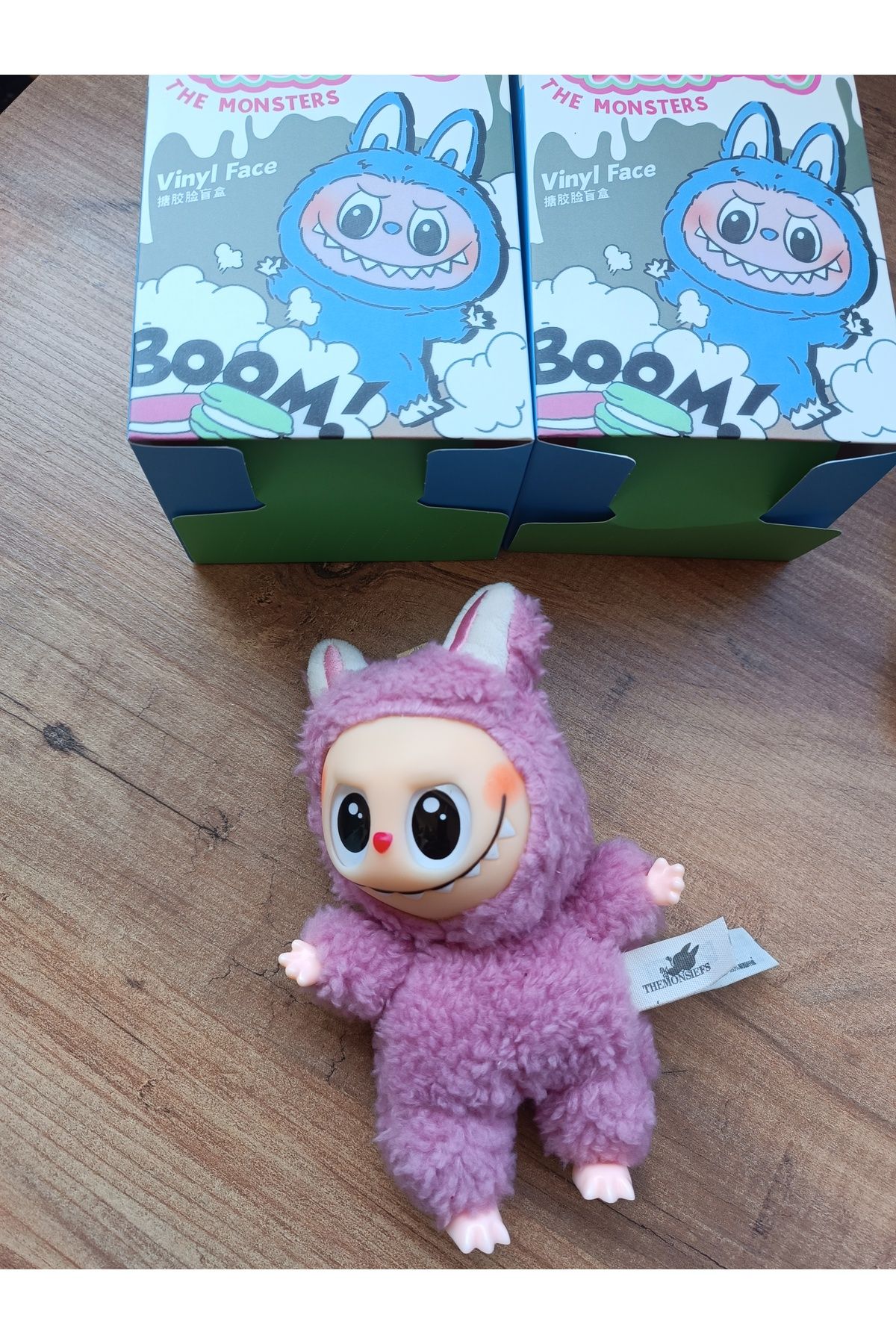 Blotch-Pop Mart the Monsters Big into Energy Series Plush Vinly Face Blind Pink Color Labubu Plush Toy 4