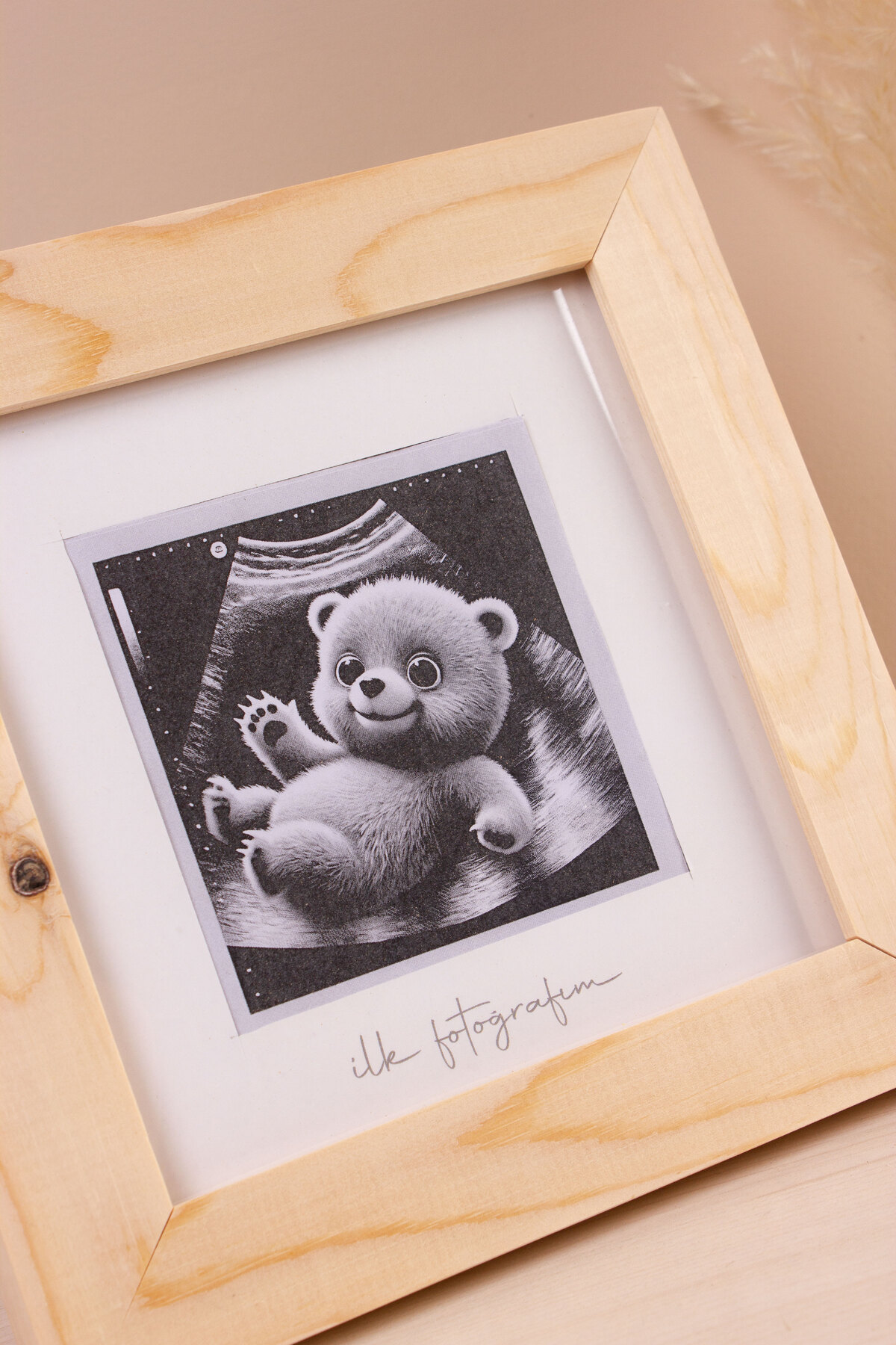 AVANGART ATÖLYE Ahşap - İlk Fotoğrafım Ultrason Anı Hediyelik Çerçeve- Kalın Profil fotoğrafı 3 (önizleme)