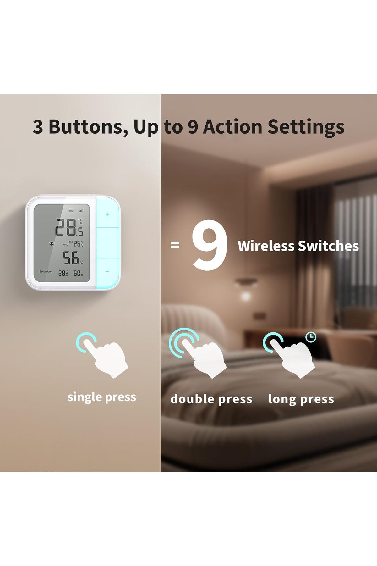 Aqara-مستشعر درجة الحرارة متعدد الوظائف Thread/Zigbee W100 5