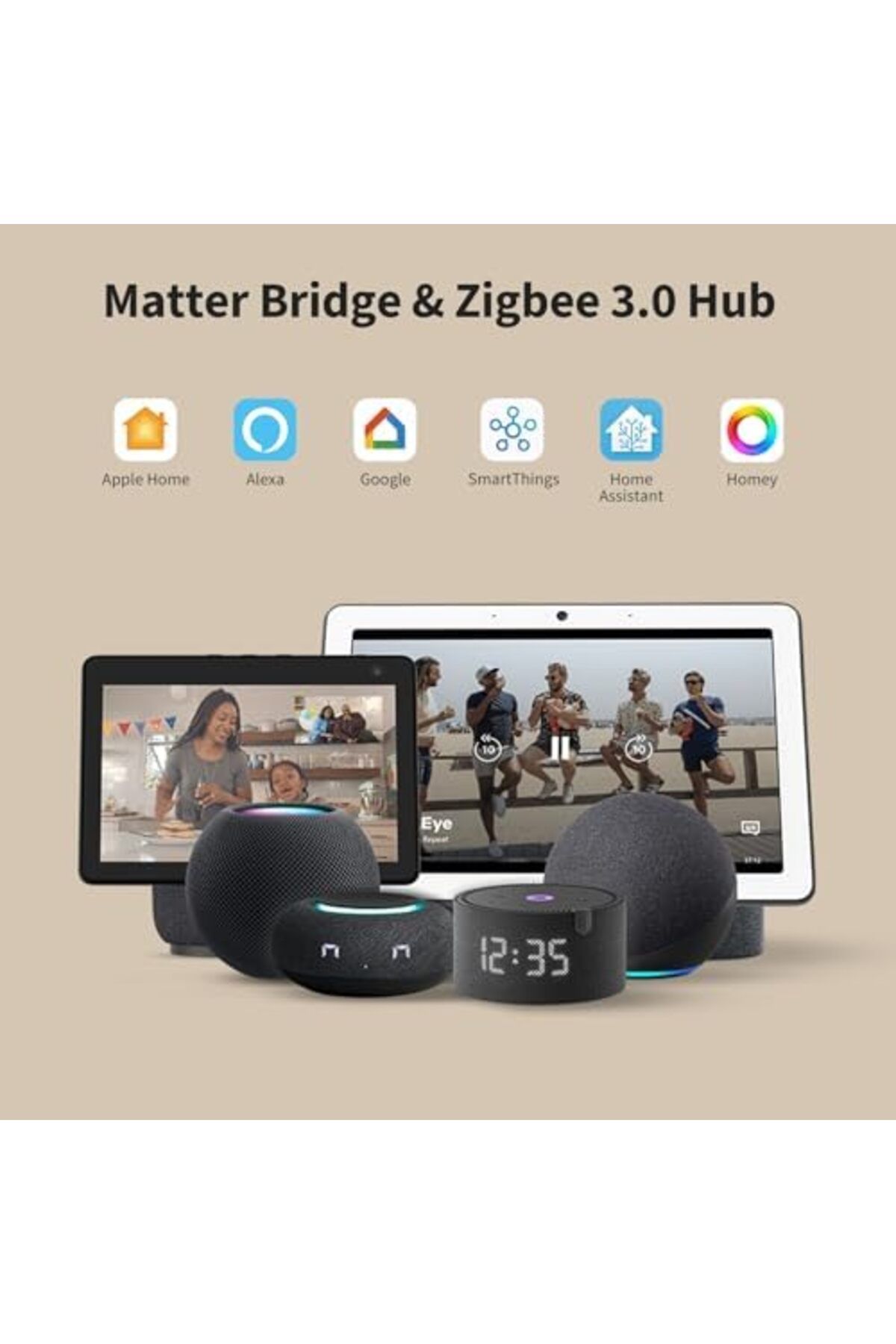 Aqara-Panel Hub S1 Plus Smart Control Panel, 6.9-Inch Touchscreen, Matter Bridge and Zigbee 3.0 Hub, 8