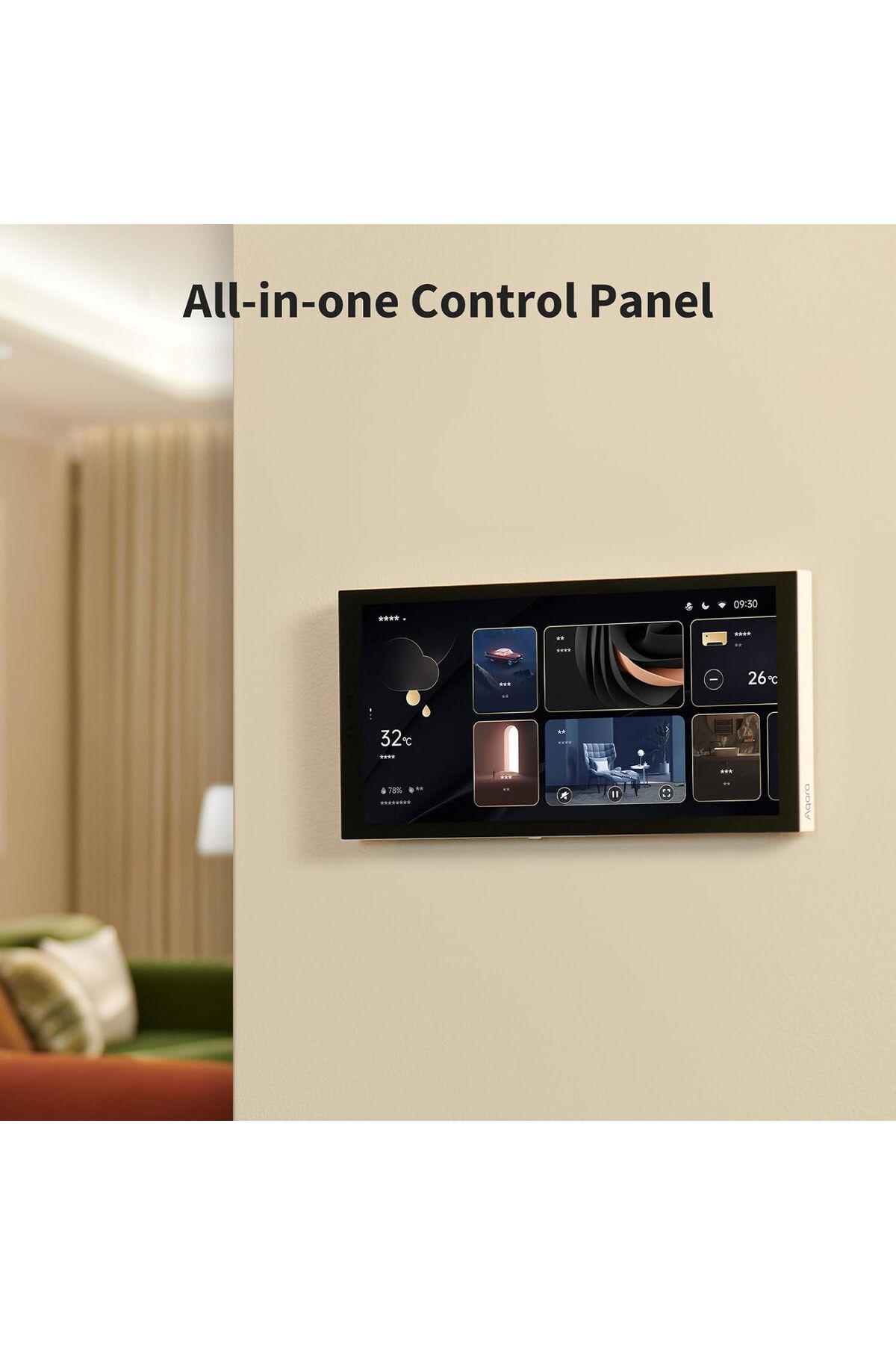 Aqara-Panel Hub S1 Plus Smart Control Panel, 6.9-Inch Touchscreen, Matter Bridge and Zigbee 3.0 Hub, 5