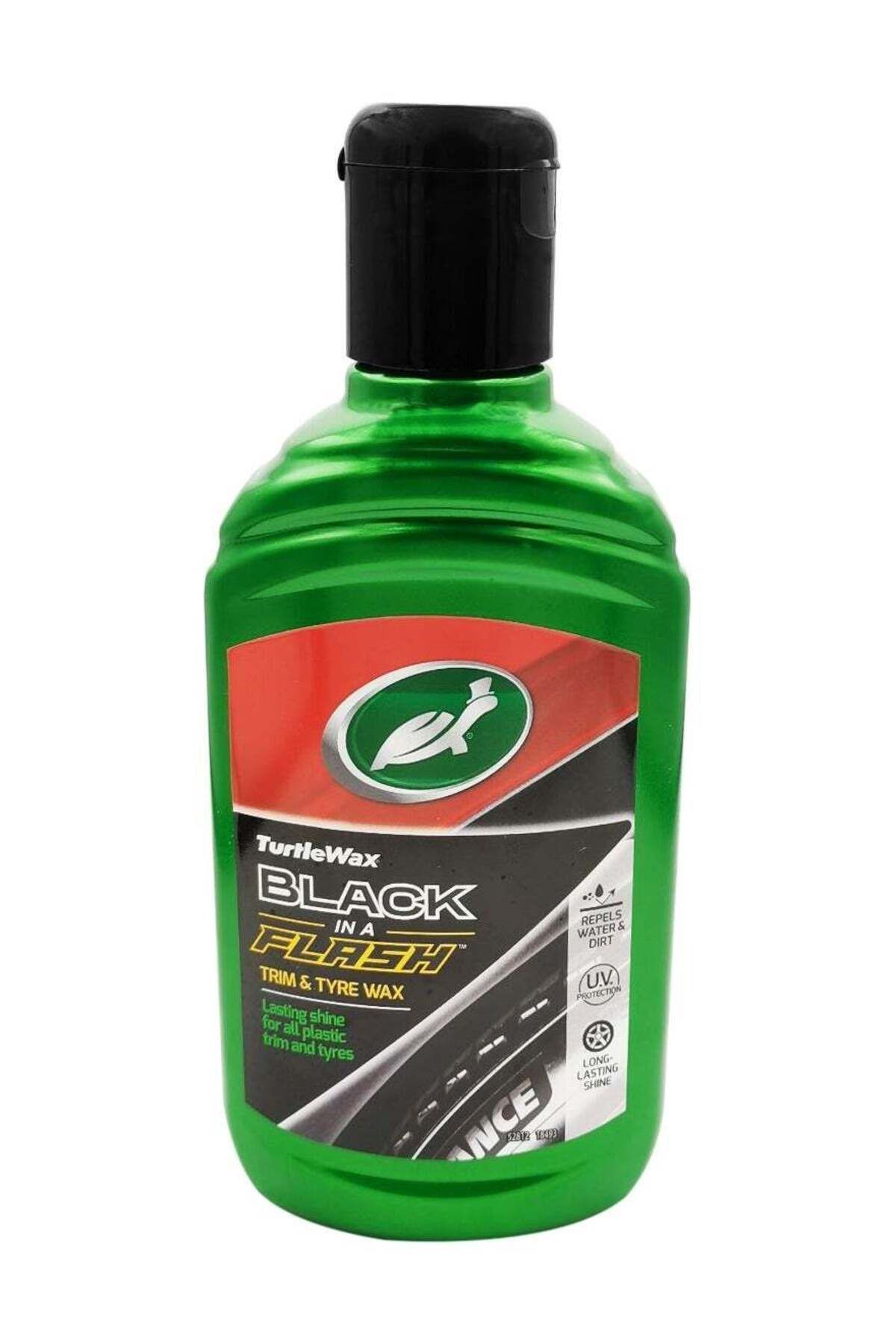 Turtle Wax-TURTLE 300ml Black in a Flash Car Wax by Turtle Wax - For Durable Trim and Tire Gloss 1