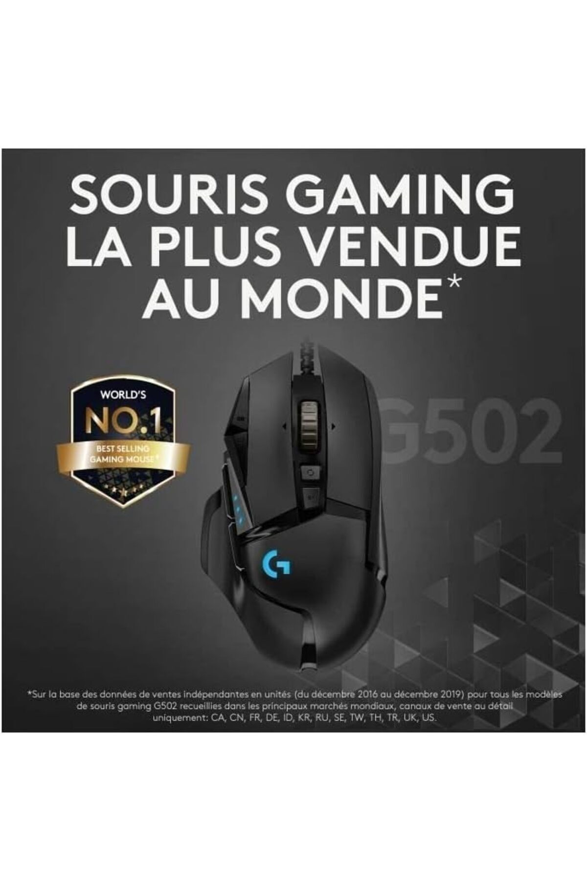 Logitech G-Logitech G502 HERO High Performance Wired Gaming Mouse, HERO 25K Sensor, 25,600 DPI, RGB, Adjustable 3