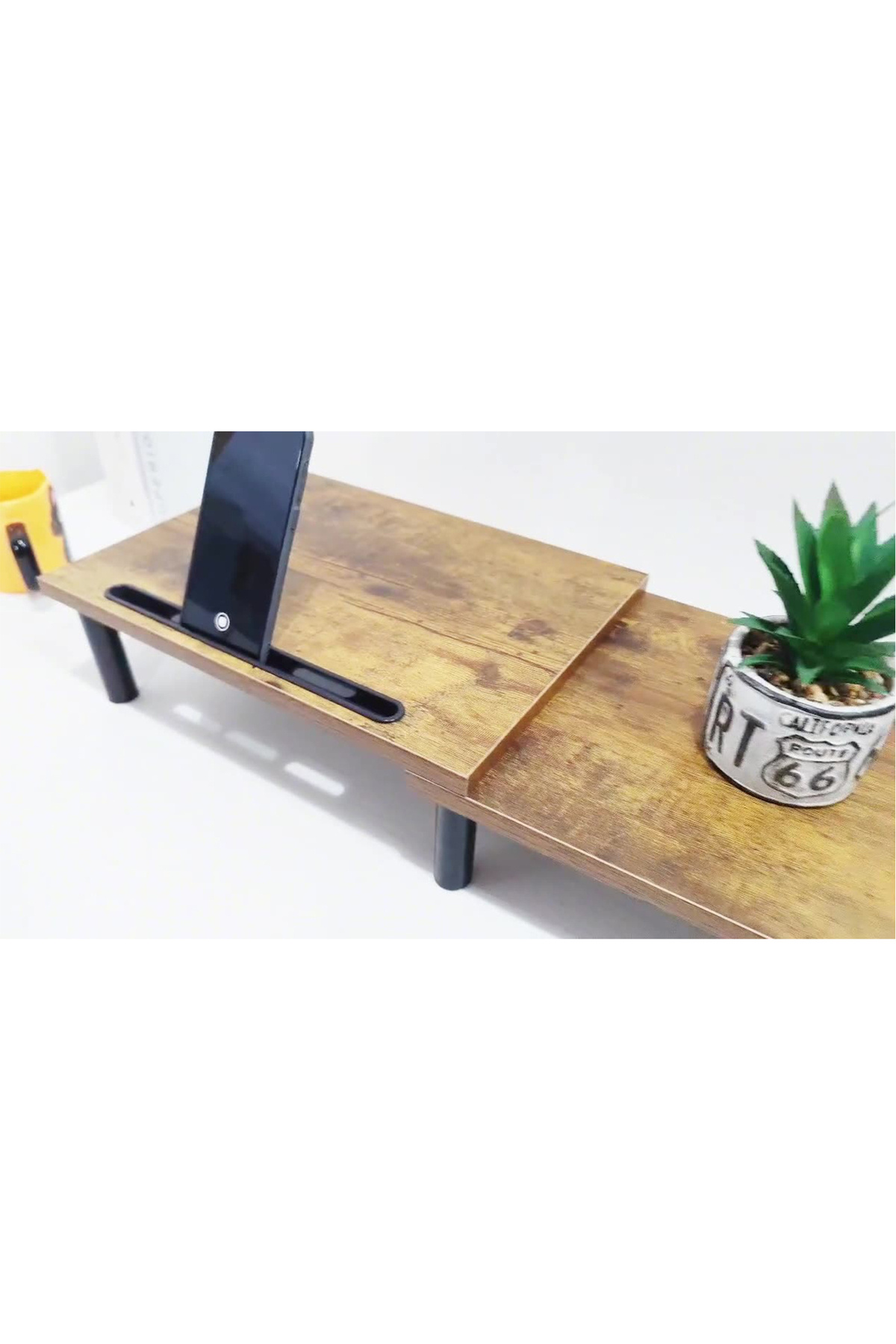 FlashHawk-Dual Monitor Stand Riser, Monitor Stand with Adjustable Length and Angle, with Storage Space 6