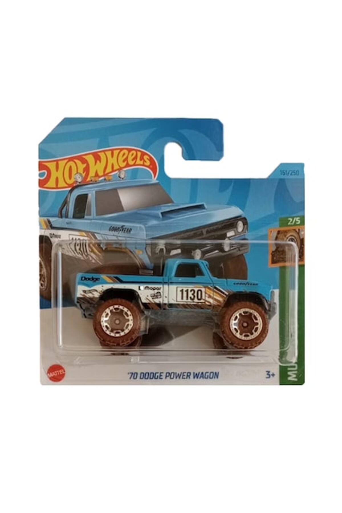 Masinuta Metalica Hot Wheels, '70 Dodge Power Wagon 1:64, Albastru