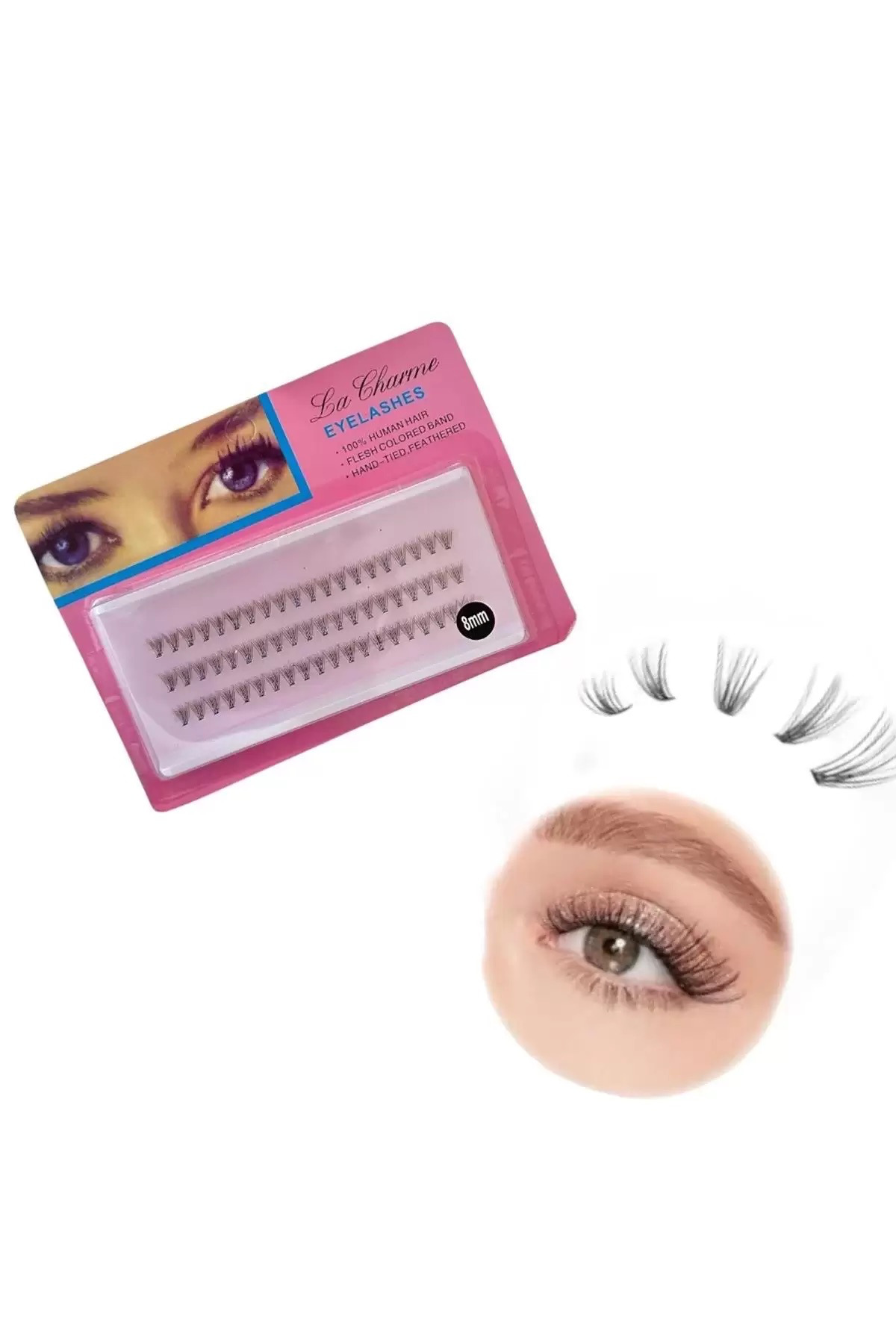 Vitastyle 0 مژه مصنوعی تکی طبیعی ۸ میلیمتری ۶۰ عددی — VT2500038S