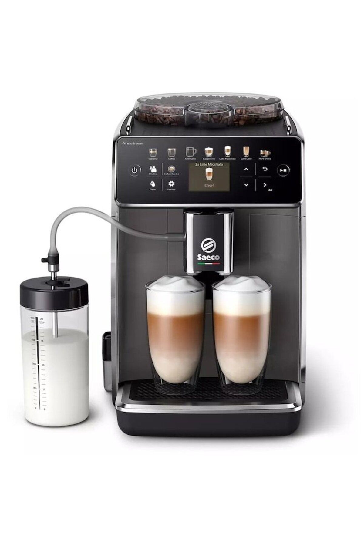 SAECO-Espressor automat, Saeco, Spumator de lapte, 16 programe, Ecran tactil, 1500 W, 1,8 L, Negru 3