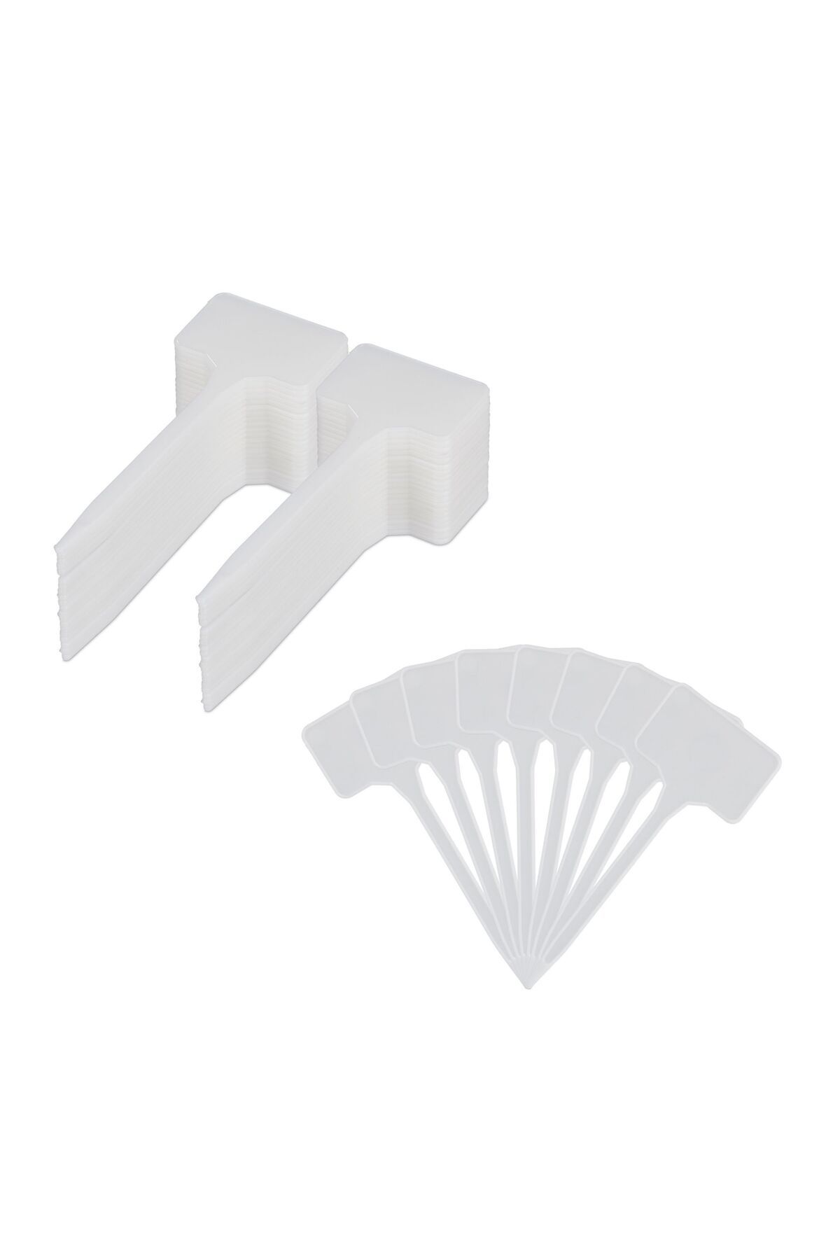 Relaxdays Set De 100 Etichete Pentru Plante, 14,5 X 5,5, Albe, Etichete Reutilizabile, - One Size
