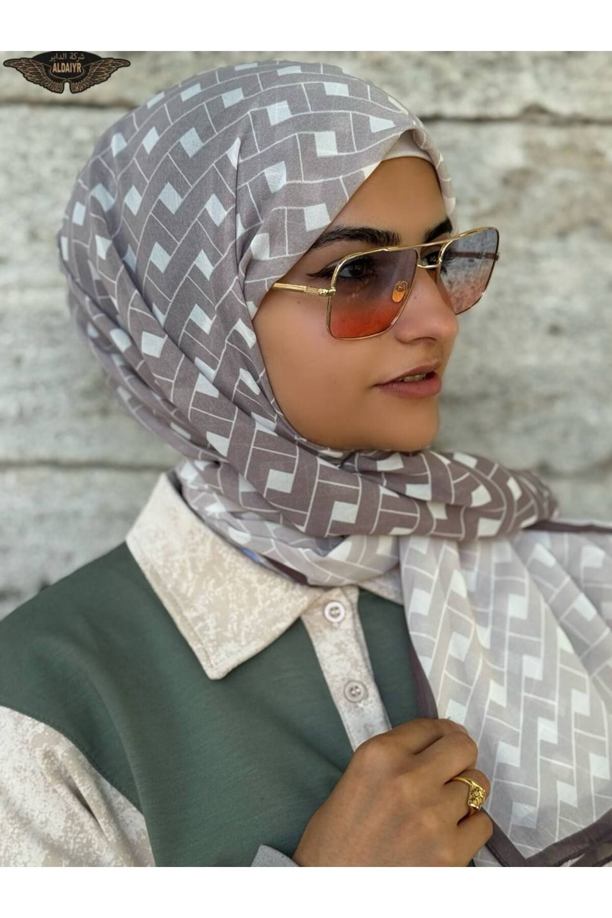 ALDAİR-Shawl Chiffon Pattern Double Color 3