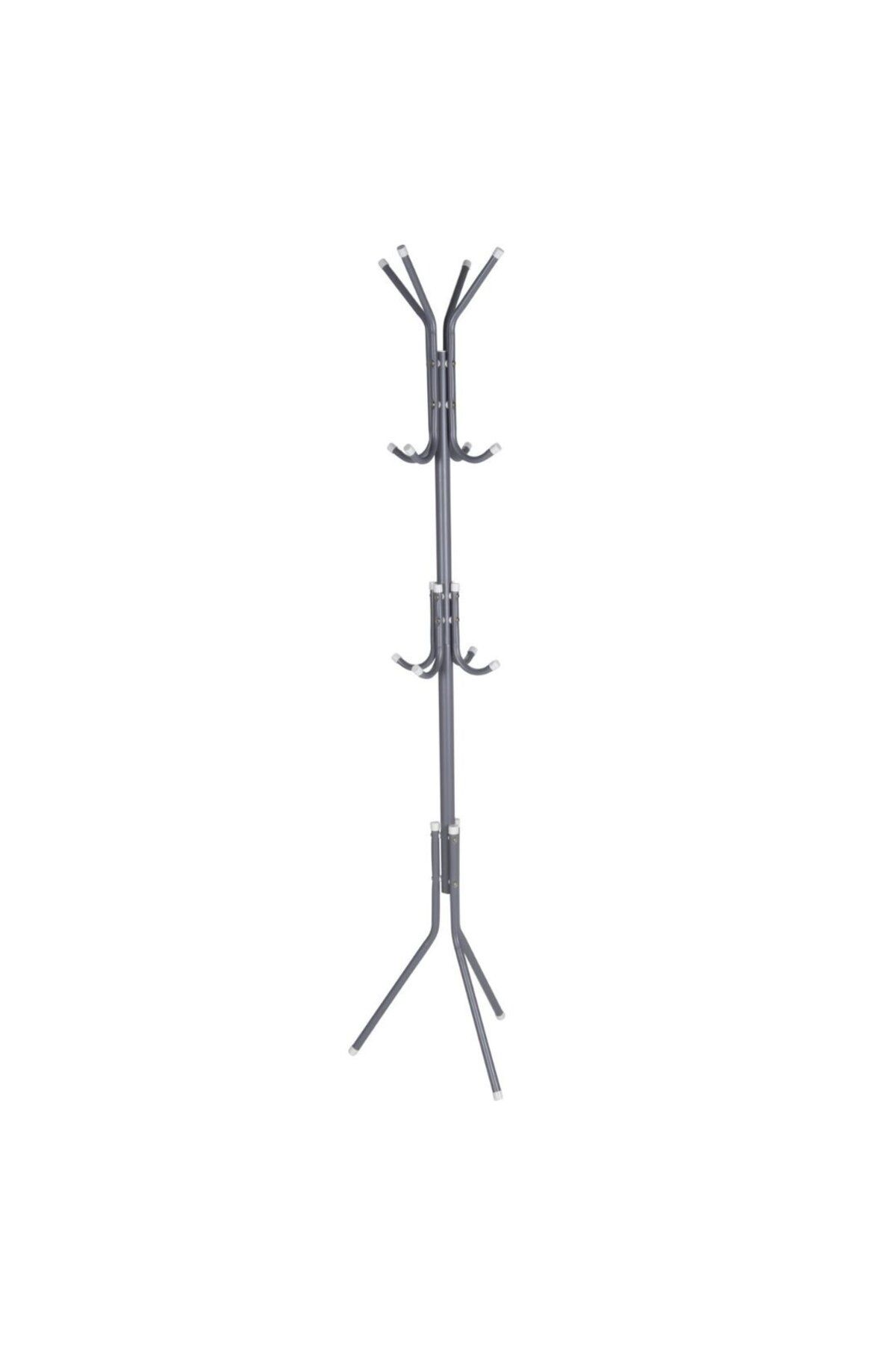 Koopman-Vertical metal coat rack with 12 hooks, 175 cm, modern and stable design 1