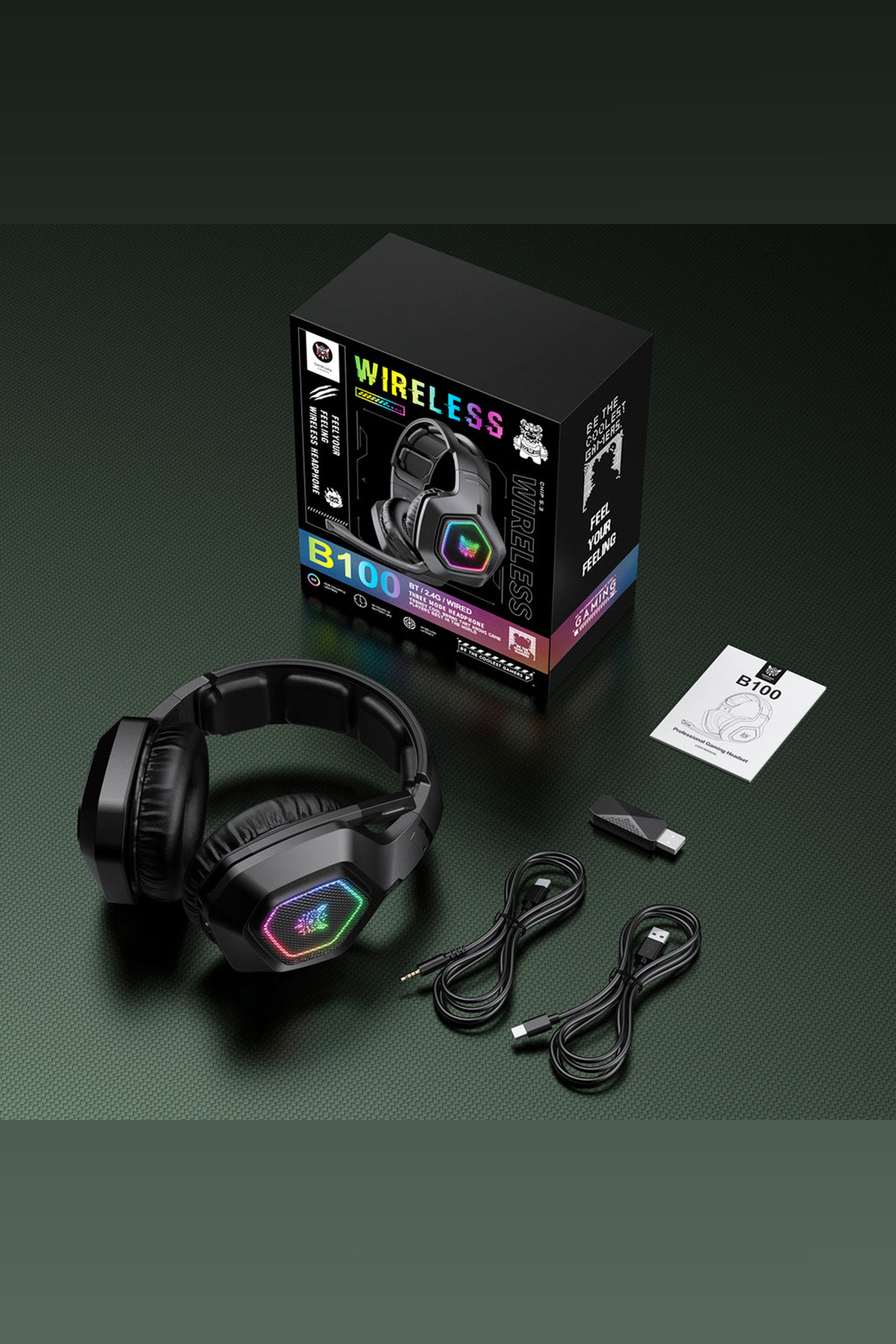 Onikuma Bluetooth Oyuncu Kulaklığı - Kablosuz - B100