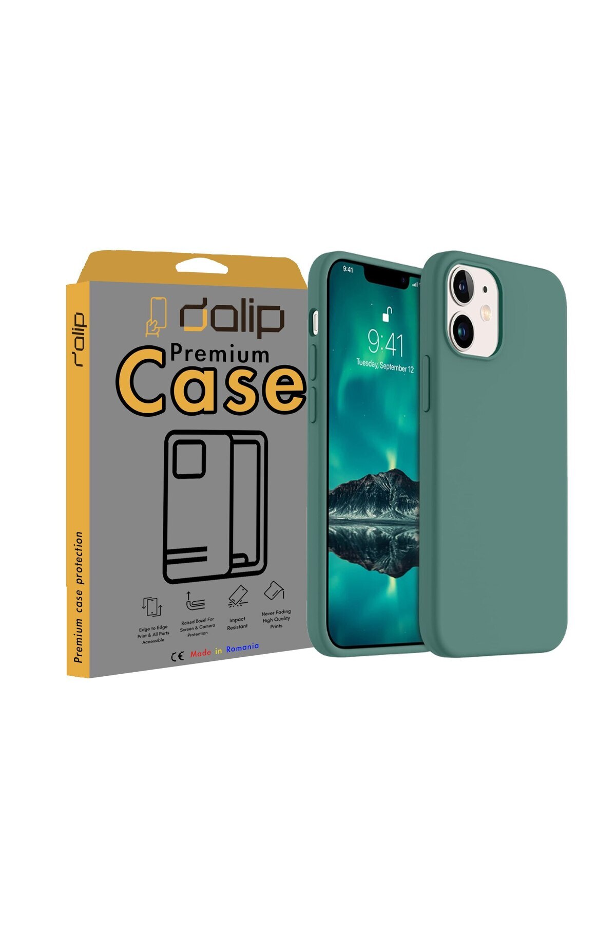dalip-Case for iPhone 12 Mini, Silicone HQ Flex Armor, Green 4