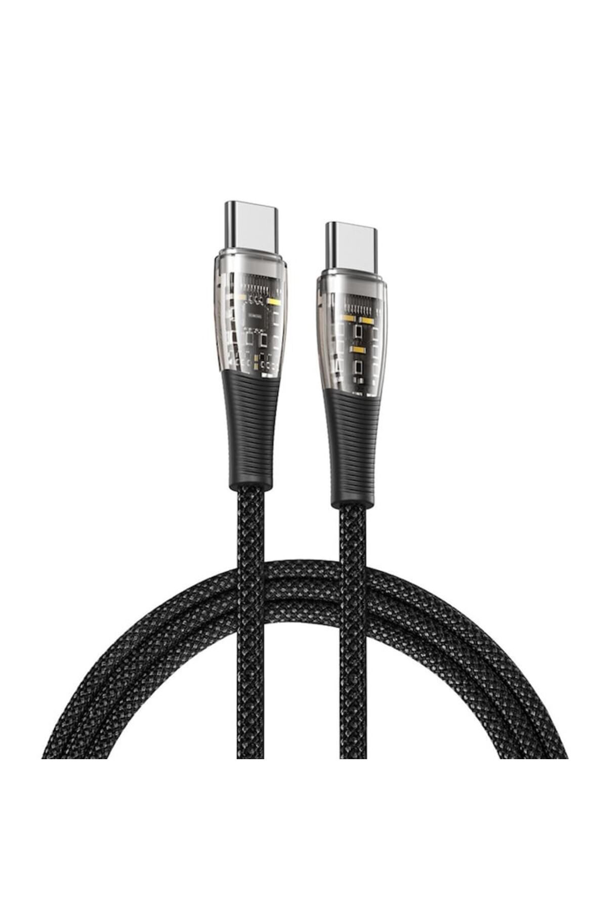 Dali-Cablu de încărcare și transfer de date, USB Tip-C la USB Tip-C, A6, 65W, 1m, Negru 2