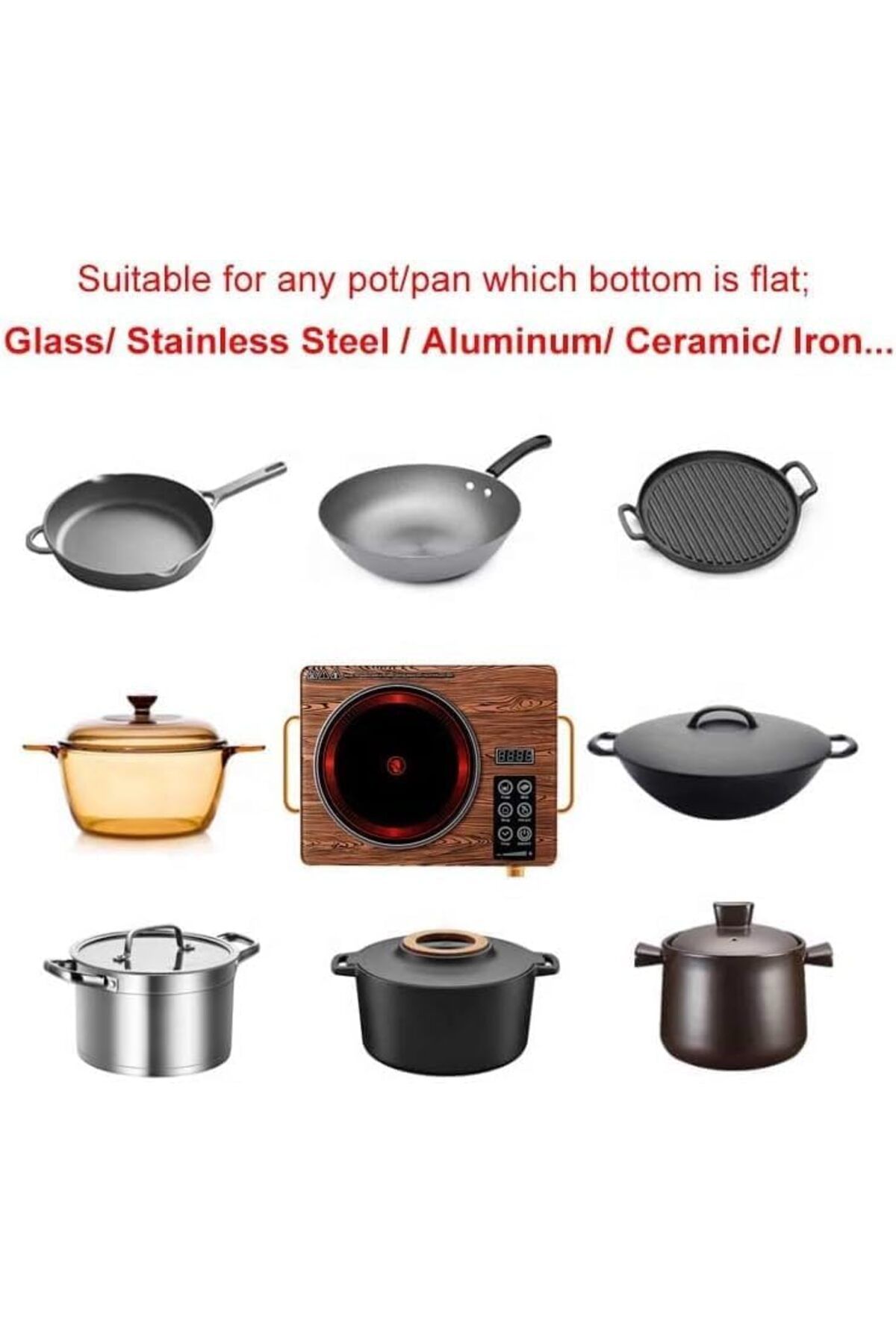 Silver Crest-Infrared Stove 4 Digit LED display digital cooker, Timer system, Touch and Knob control 5