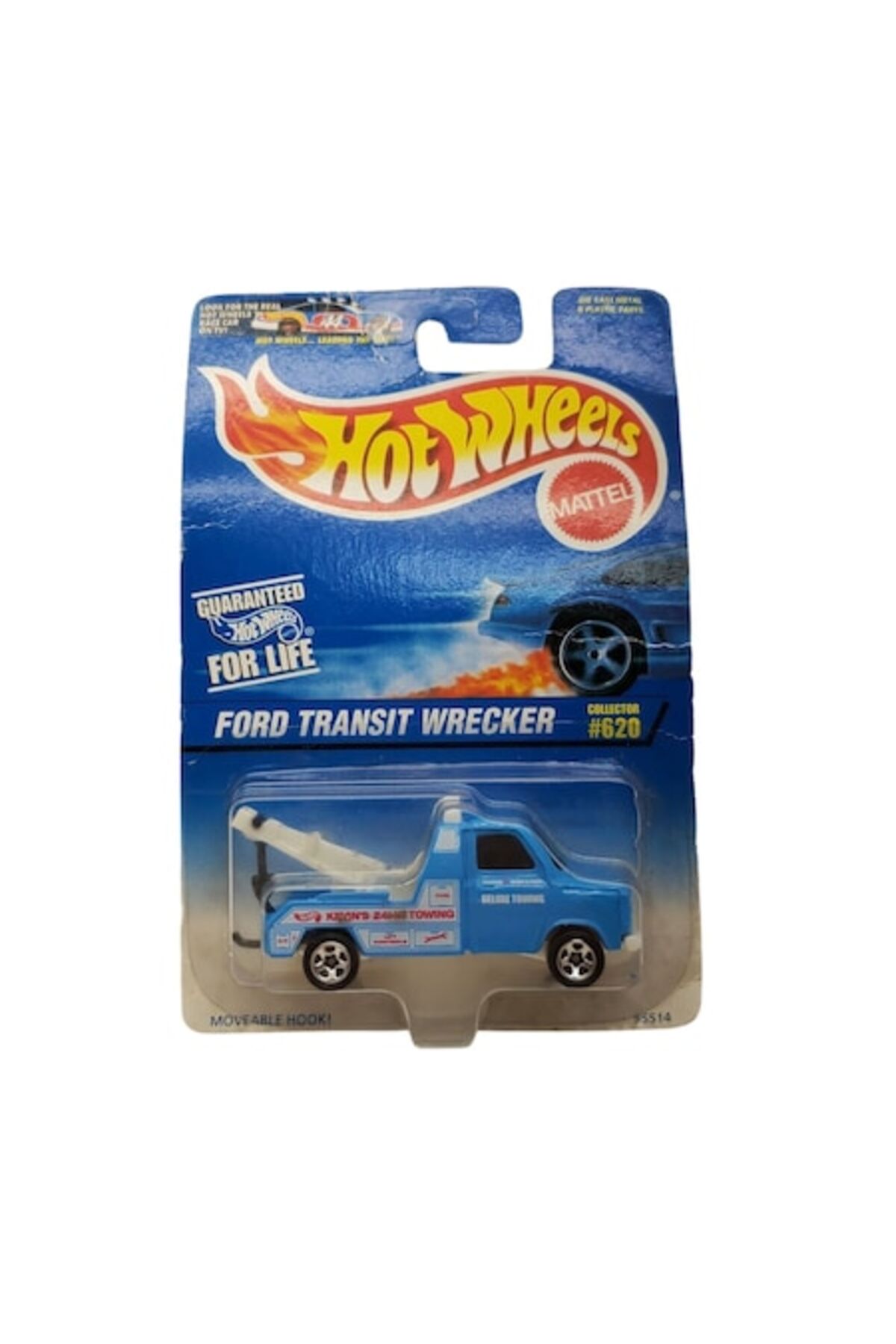 Masinuta Metalica Hot Wheels, Ford Transit Wrecker, Editia 1996, Albastru, 1:64