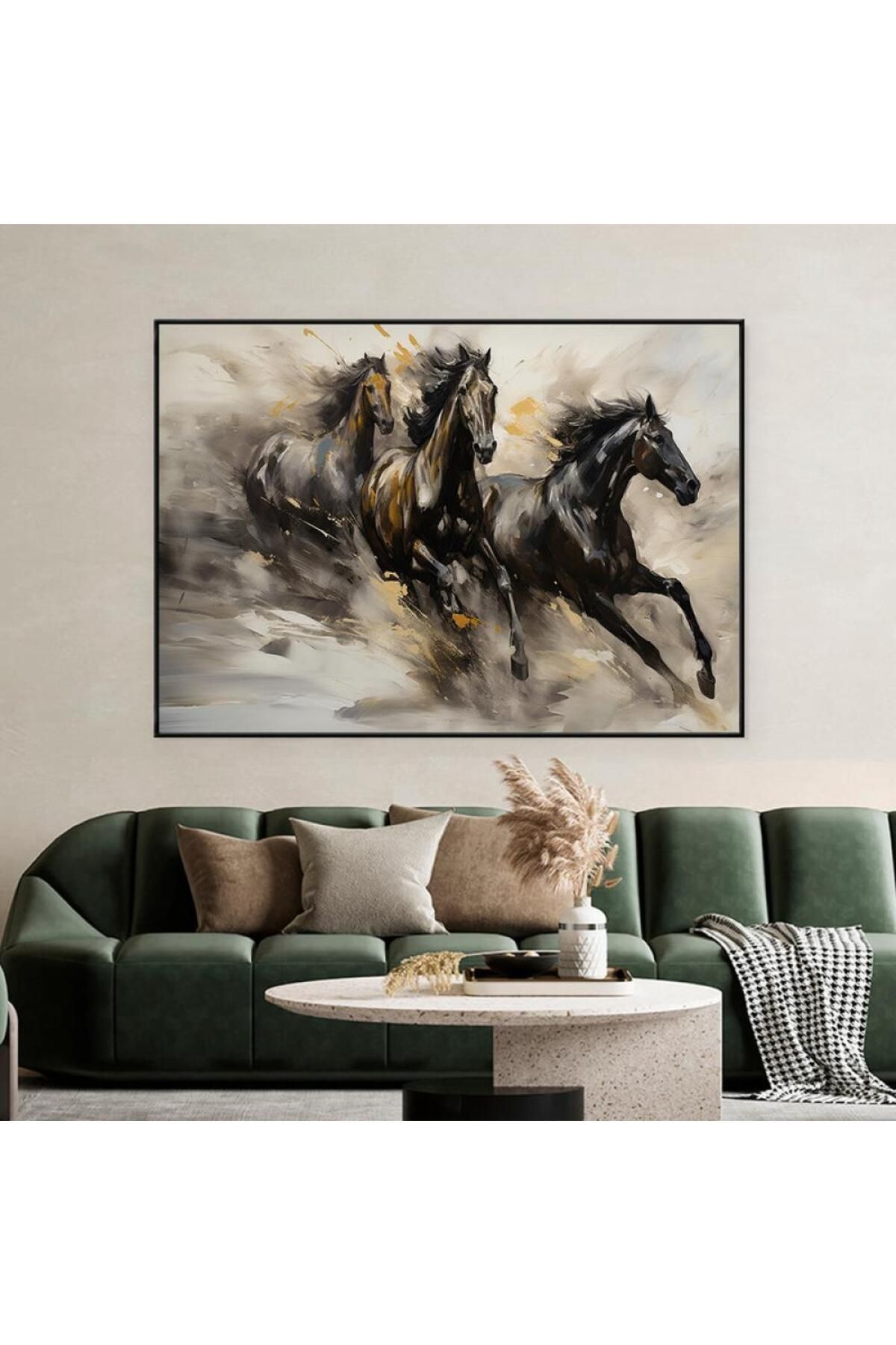 SND-Modern design canvas painting with a hollow frame. Brown Frame, 120×80 cm 3