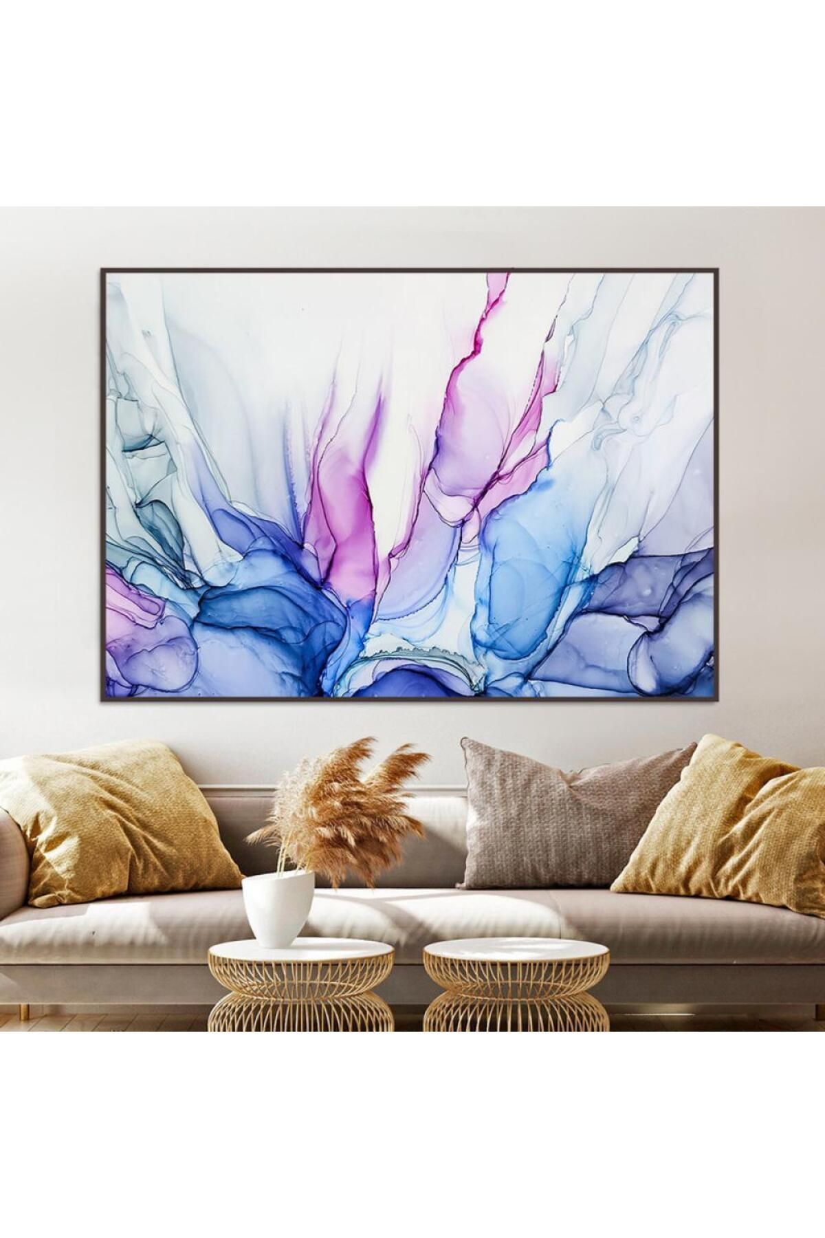 SND-Abstract Canvas Wall Art with Gold Frame, 50 x 70 cm 5