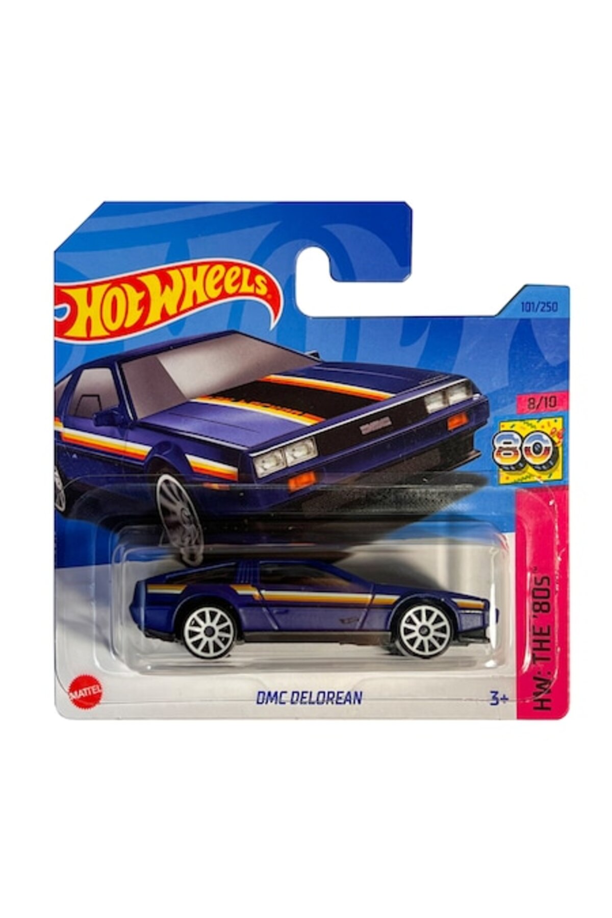 Masinuta metalica Hot Wheels, DMC Delorean, 1:64, Culoare Albastru Mat