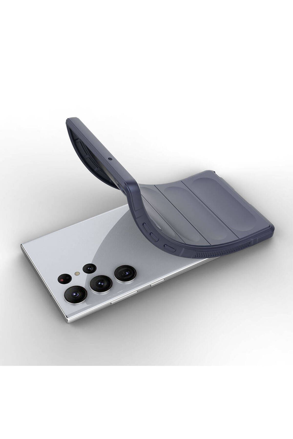 Cep Plus-حافظة لهاتف Galaxy S23 Ultra، غطاء من السيليكون العرقي CPPL مع تصميم سطح خلفي مرن من مادة TPU - أسود 3