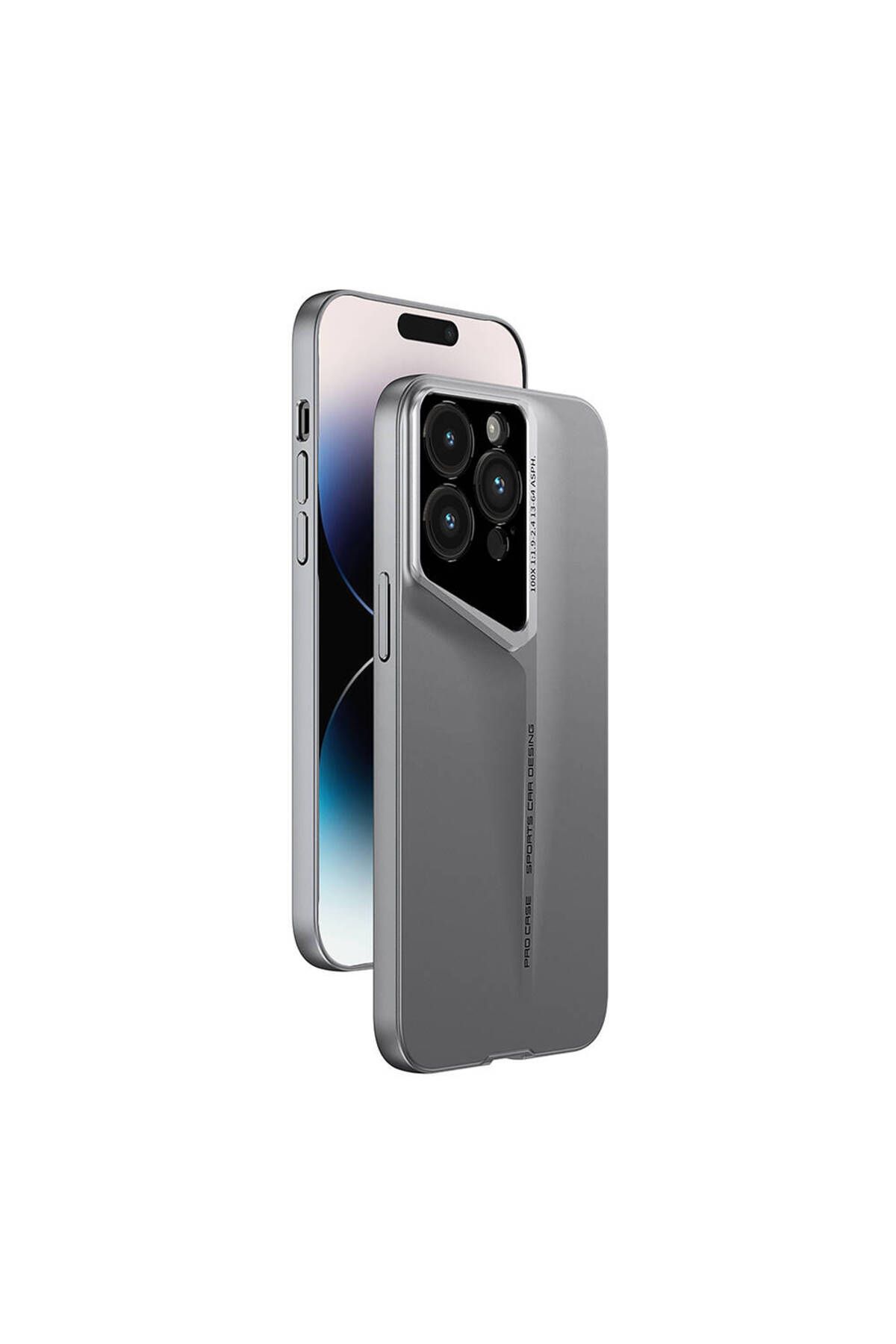 Cep Plus-Apple iPhone 15 Pro Case Ultra Thin Camera Protection Hard Rubber Cppl Procase Cover-Titanium-Grey 2