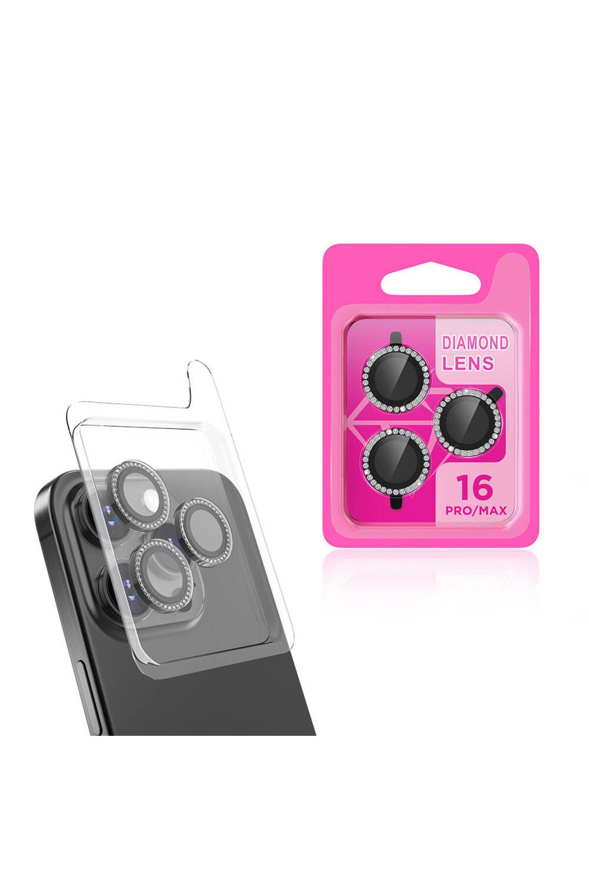 Cep Plus-Apple iPhone 16 Pro Max Cppl Cl-06 Camera Lens Protector-Black 1
