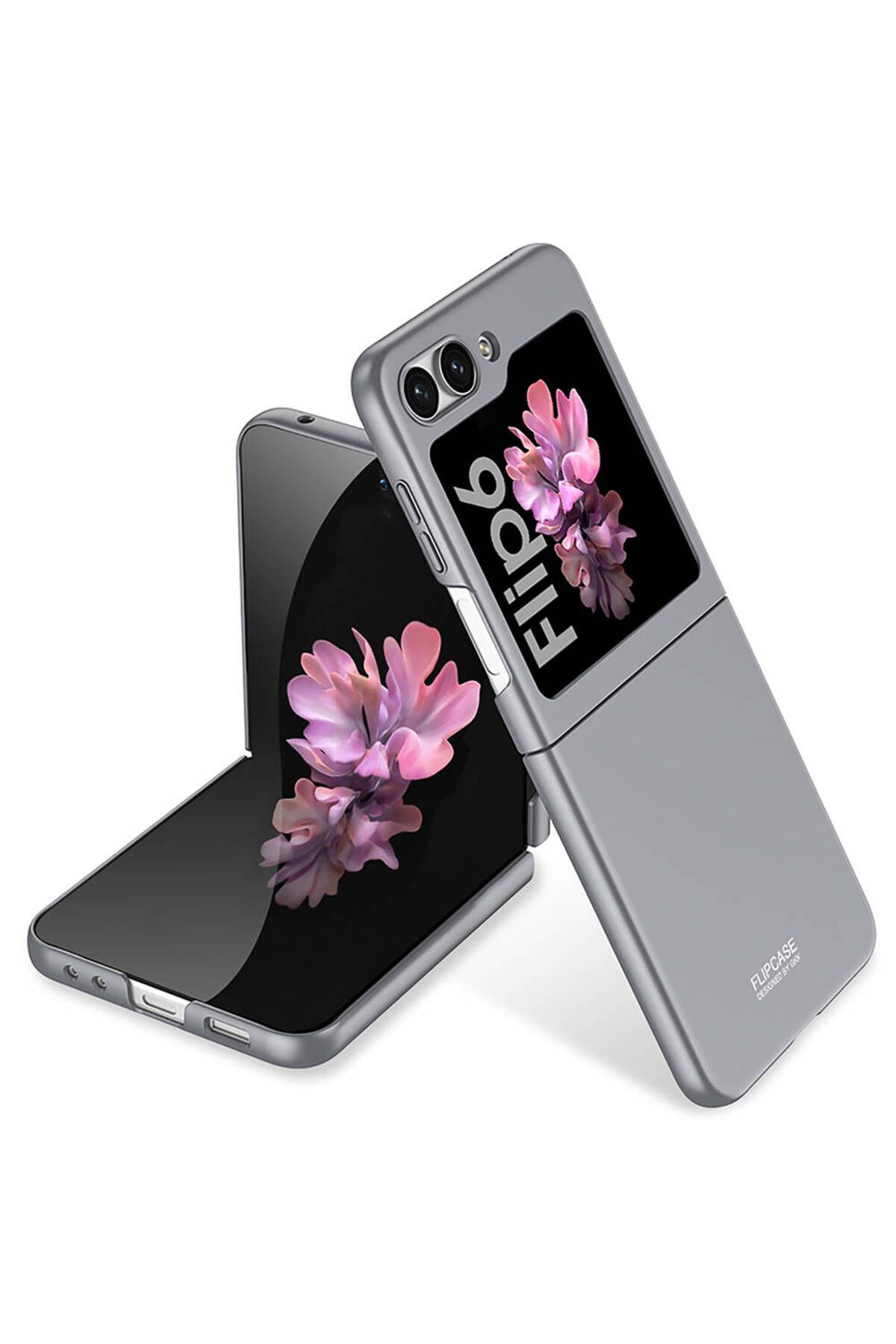 Cep Plus-حافظة لهاتف جالاكسي Z Flip 6 CPPL غطاء صلب - رمادي 1
