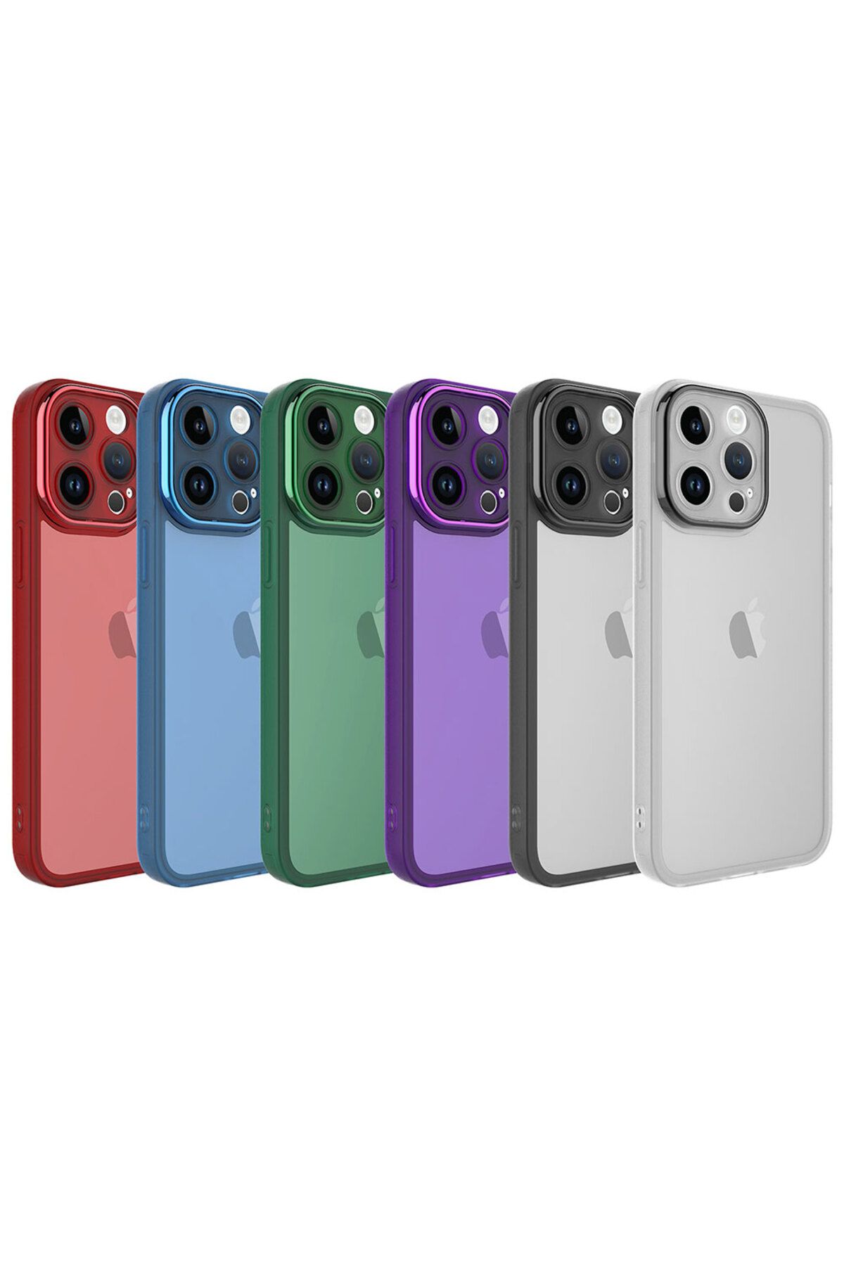 Cep Plus-حافظة هاتف iPhone 14 Pro Max متوافقة مع حماية الكاميرا وشفافة CPPL - أخضر داكن 2