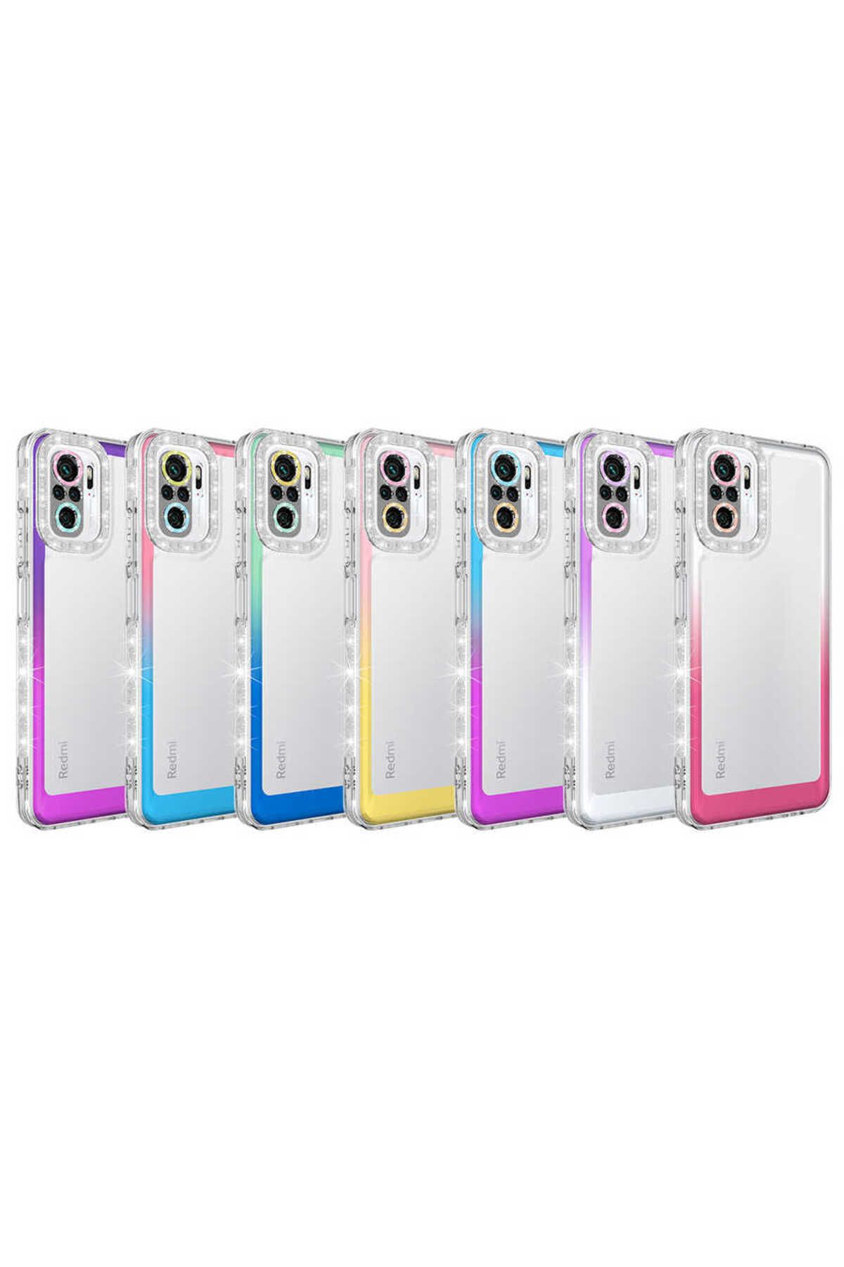 Cep Plus-حافظة Redmi Note 10 CPPL مع تصميم لامع ومتدرج اللون مع حماية للعدسة - أرجواني-أبيض 3