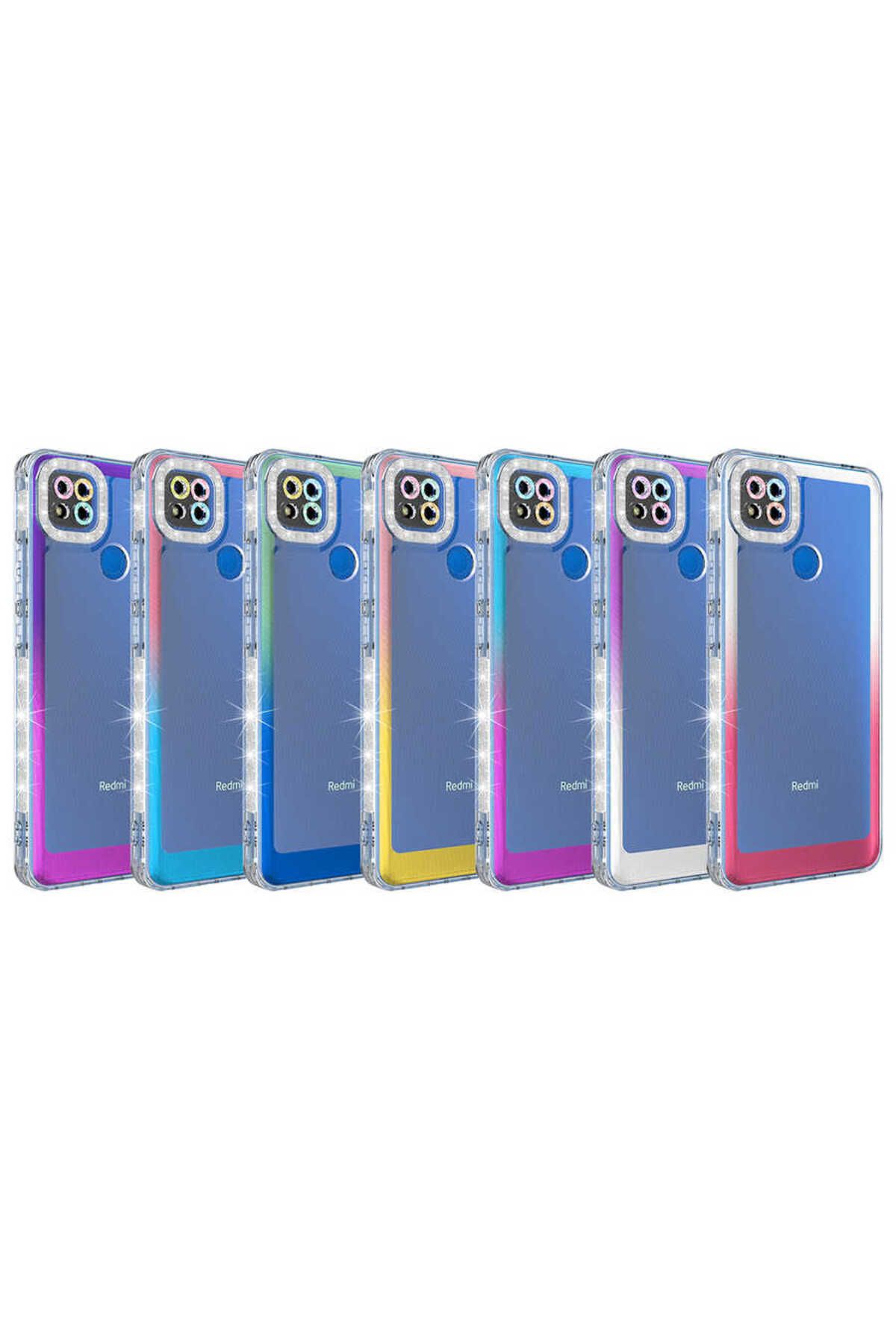 Cep Plus-حافظة Redmi 9C CPPL Park Cover مع تصميم لامع وتحول الألوان مع حماية للعدسة - أخضر-أزرق 3