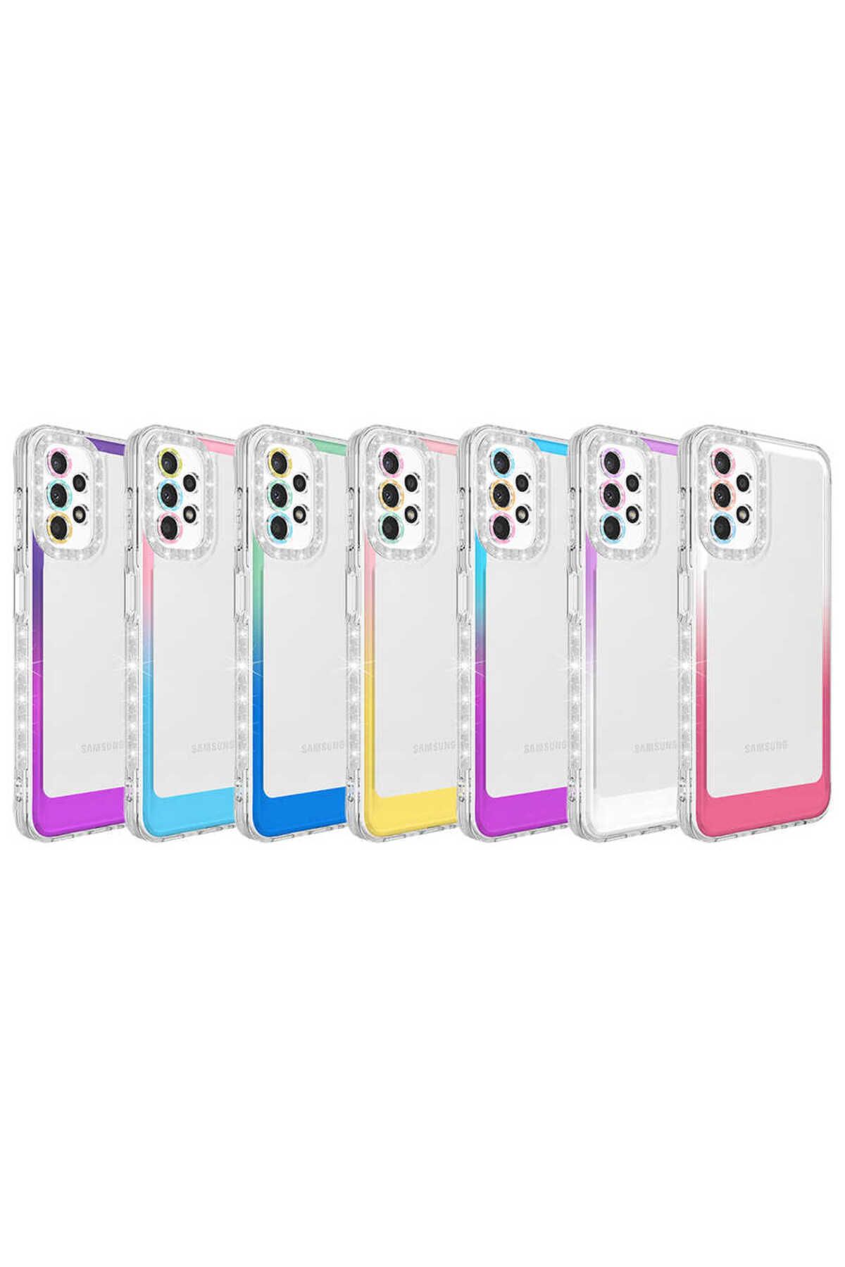 Cep Plus-حافظة Galaxy A73 CPPL Park Cover مع تصميم لامع ولون متغير وحماية للعدسة - أخضر-أزرق 3