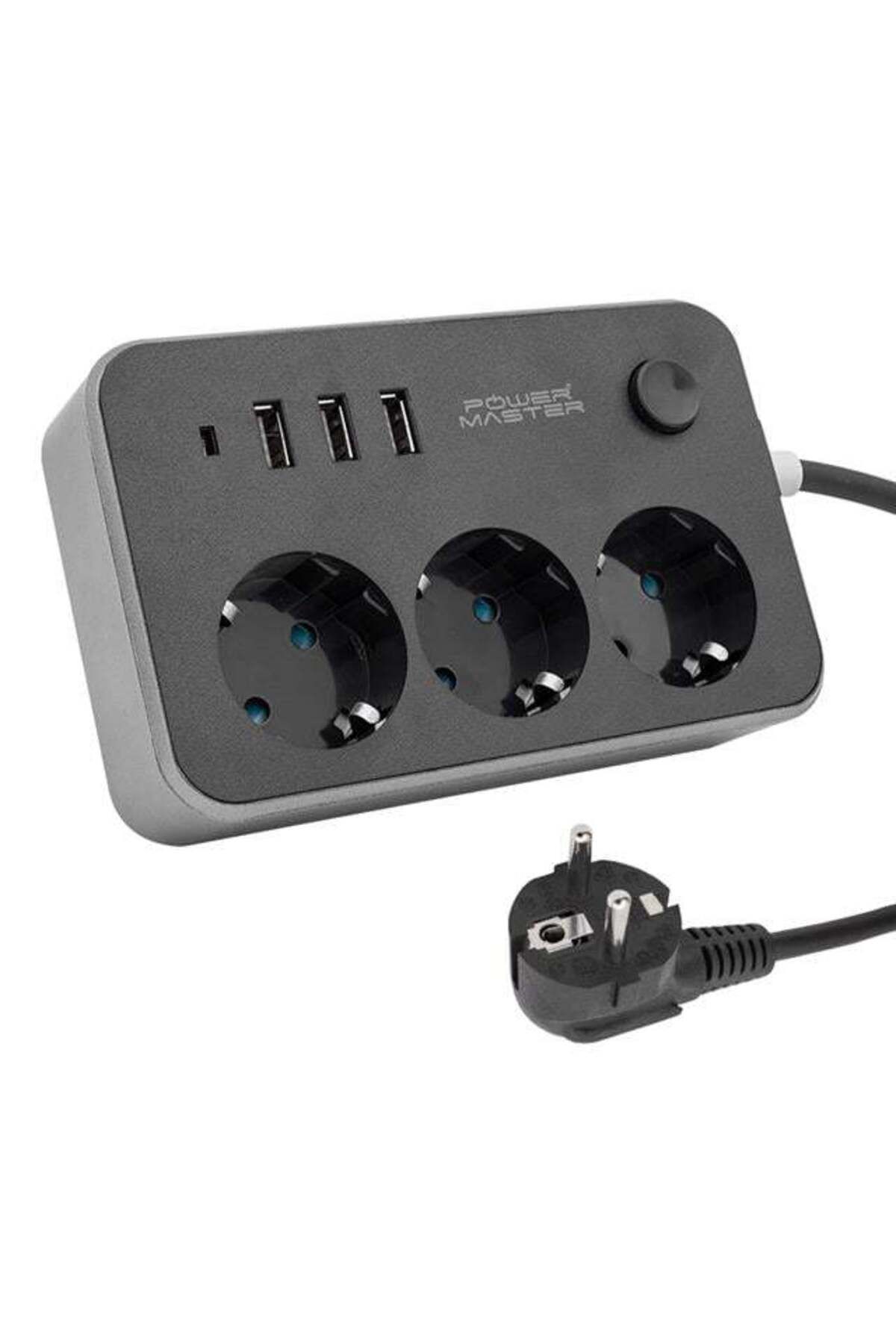 Zibox-Powermaster 3 USB Output 1.8 Meter Cable 3-Current Protected Socket (10A-2500 Watt) Pm-17564 1