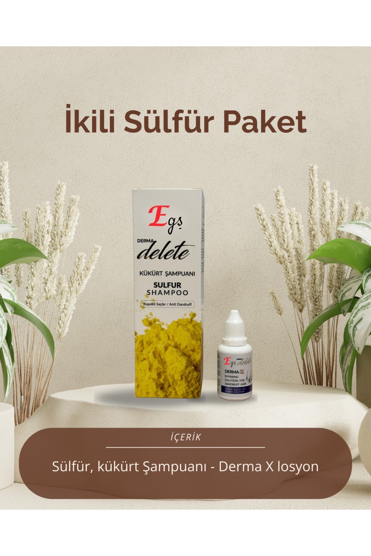 Egş DERMA delete SÜLFÜR ŞAMPUAN + DERMA-X ONARICI LOSYON (KEPEKLİ SAÇLARA) — 2011