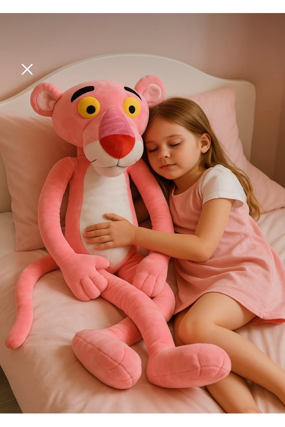 greenfor evlife Pembe Panter Peluş 90 cm – Dev Boy & Sevimli Çocuk Hediyesi fotoğrafı 3 (önizleme)