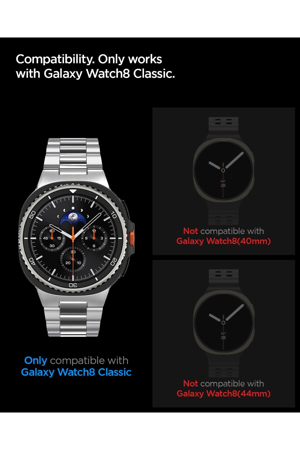 Spigen-واقي شاشة GLASTR EZ Fit لساعة Galaxy Watch 8 Classic مقاس 46 مم مع مجموعة تثبيت Align من قطعتين 2
