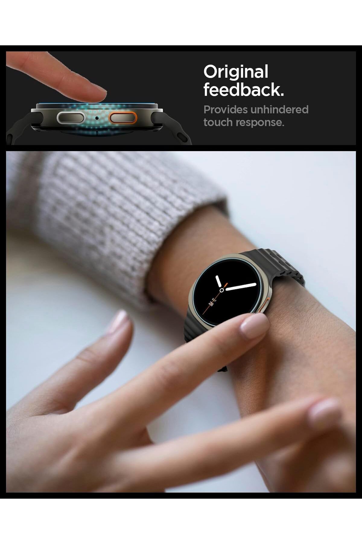 Spigen-واقي شاشة GLASTR EZ Fit لساعة Galaxy Watch 8 مقاس 44 مم مع مجموعة تثبيت المحاذاة التلقائية - [عبوة من قطعتين] 4