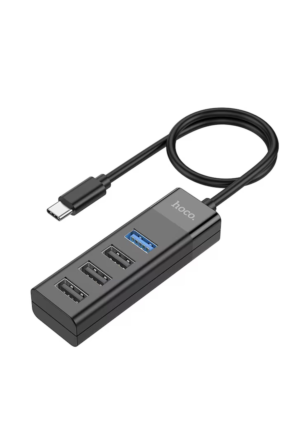 Hoco-Adaptor Hub USB 3.0 Tip-C 4 în 1, HB25 Easy Mix, OTG de mare viteză, 1Tb - Negru 1