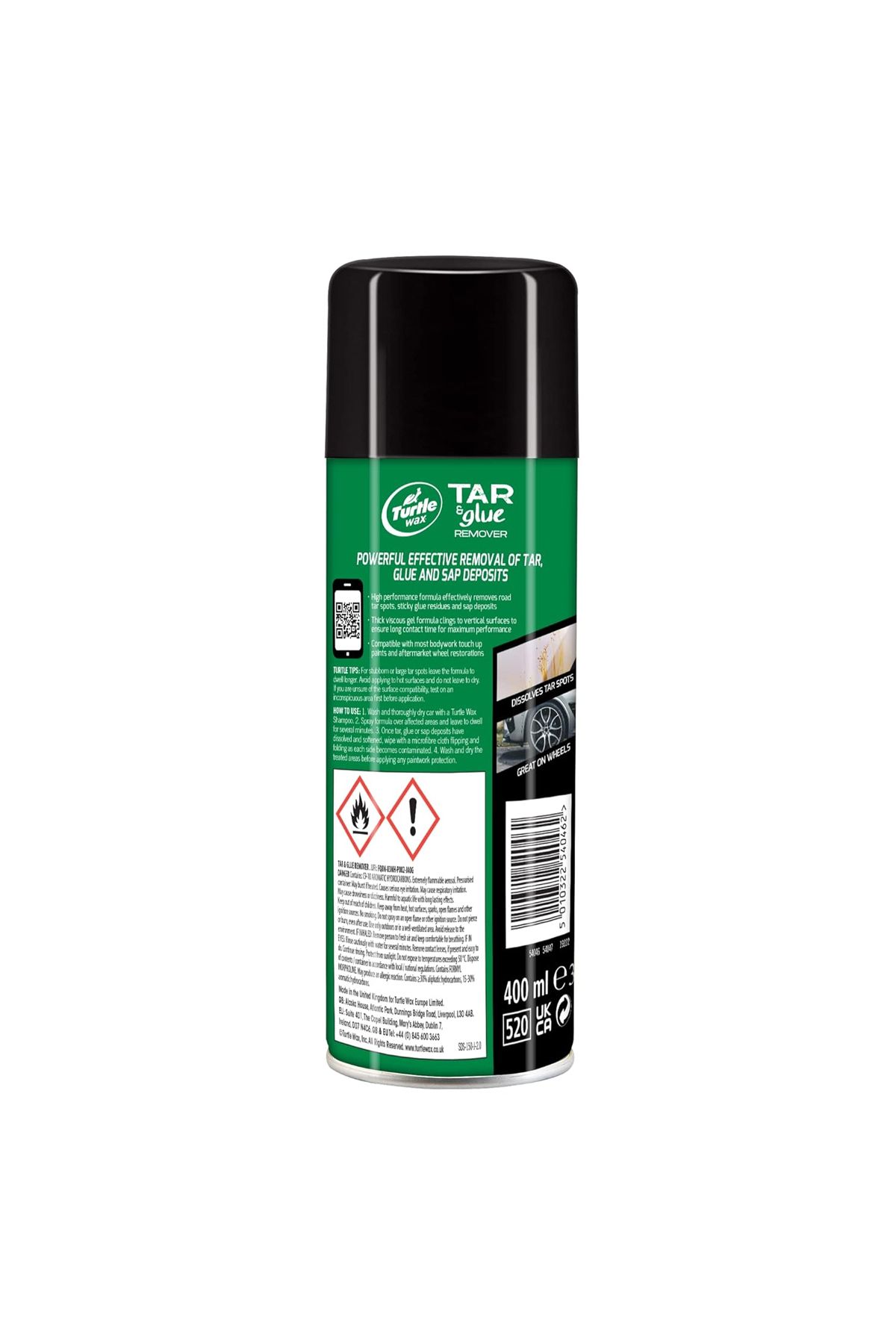 Turtle Wax-Tar & Glue Remover 400ml – Removes Tar, Glue, and Sap from Automotive Exterior Surfaces 6