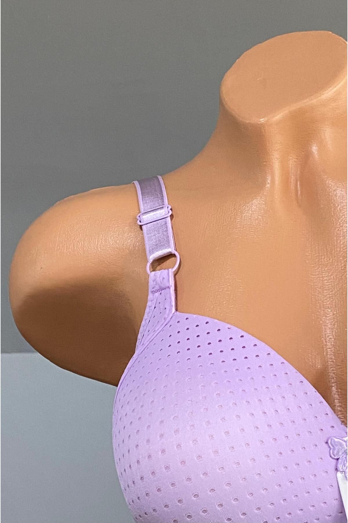 Pardon-Perfore Patterned Wireless Fixed Strap Bra 802 4