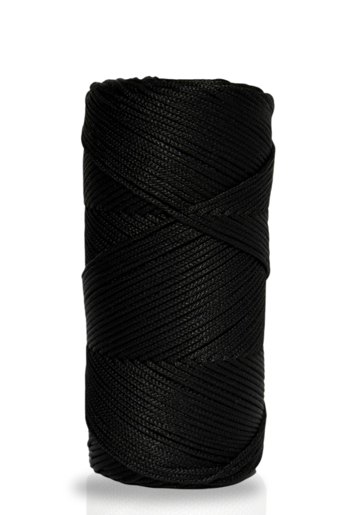 Akduman İplik 200 gr - 2mm Siyah Polyester Makrome Ipi Çanta Ipliği Ve Supla Ip