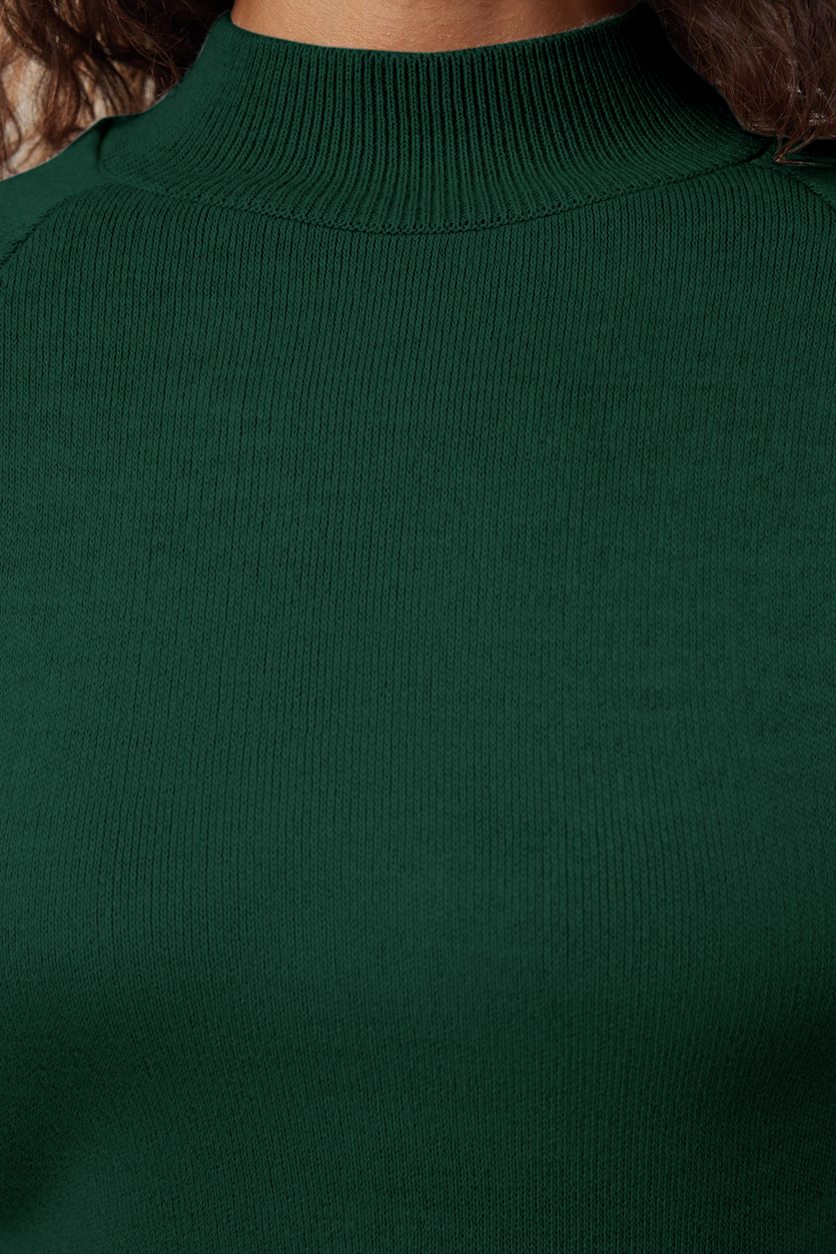 Trendyol Collection Smaragdgrünes Crop Basic-Strick-Unter-Oberteil-Set TWOAW24AU00024