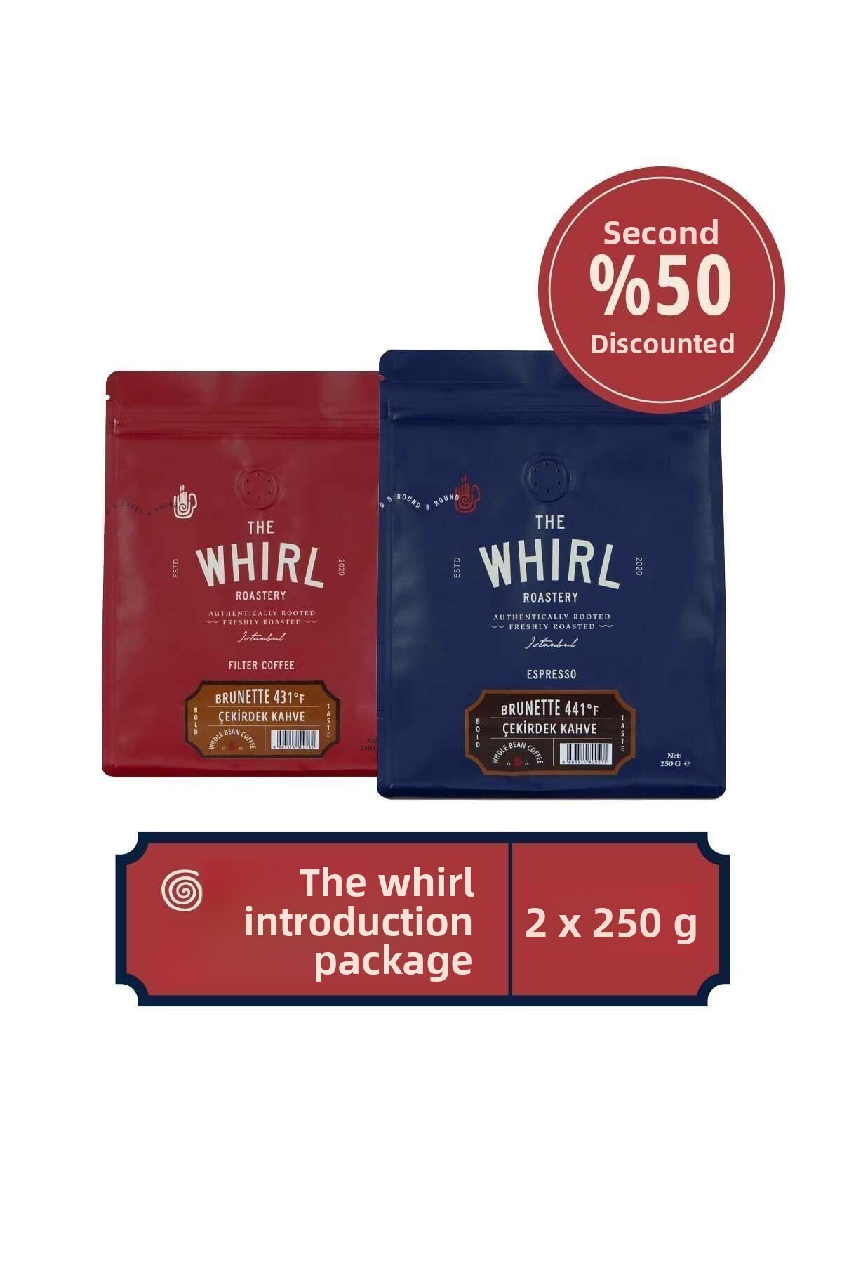 The Whirl-Brunette Filter Core Coffee Introduction Package - 250gr x 2 Pieces 1