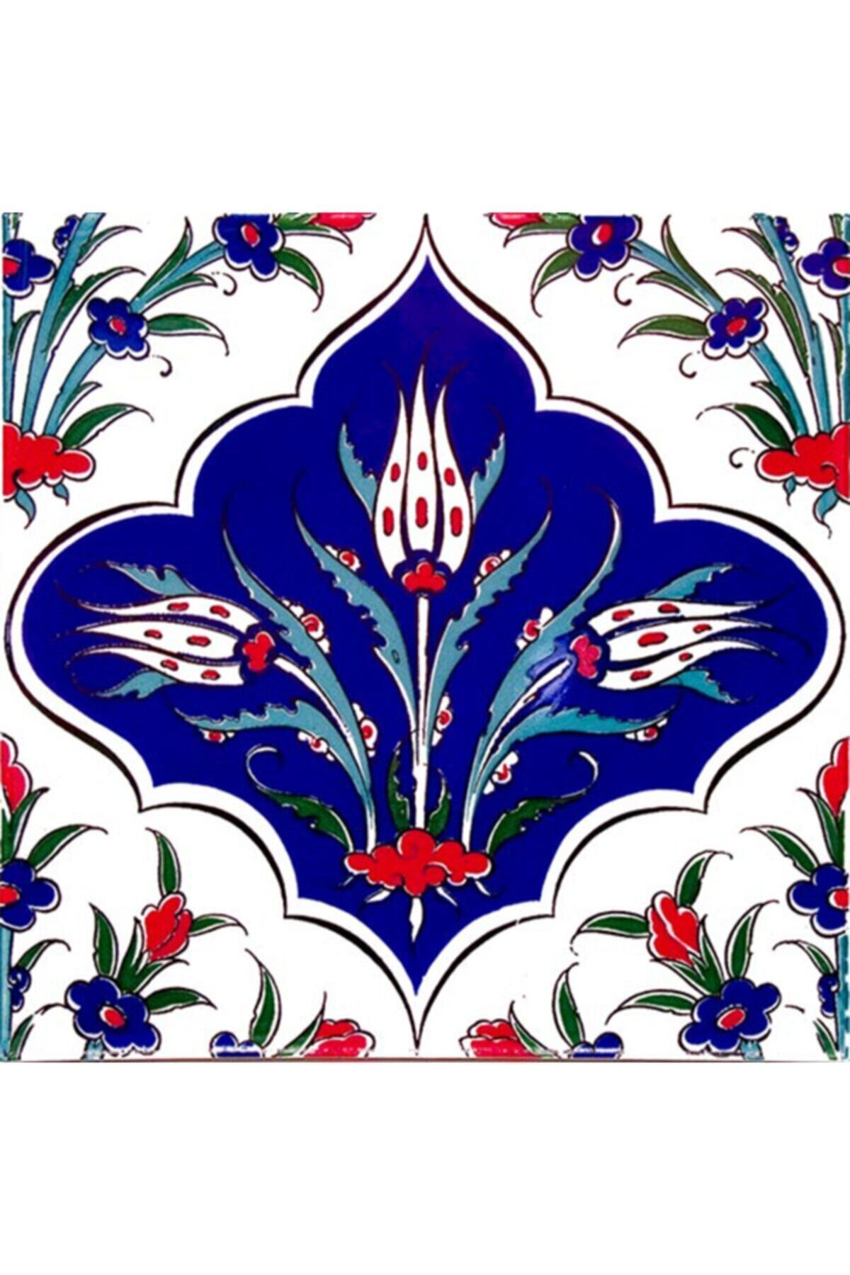 Armada Çini 20x20 Cm Ac 45 Kütahya Çinisi Iznik Desenli Çini Karo