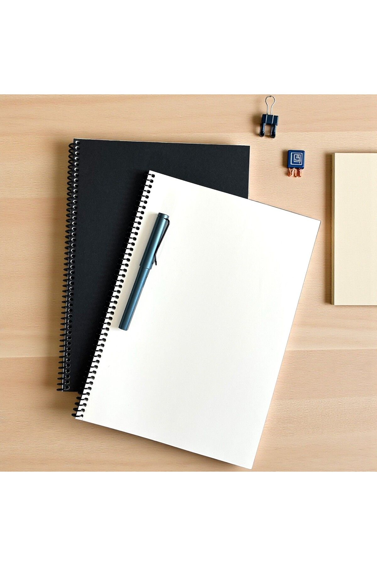 Fark Tanıtım-A4 Unlined Spiral Notebook (black Cover) 3
