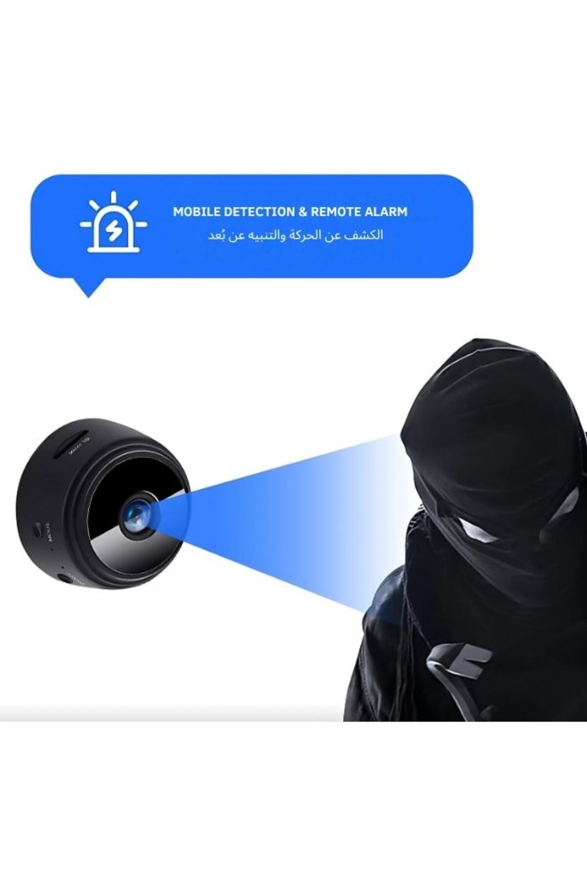 Generic-كاميرا واي فاي صغيرة 1080 بكسل مراقبة عن بعد أمان منزلي، كاميرا تتبع ذكية لاسلكية بالأشعة تحت الحمراء مع Ni 7
