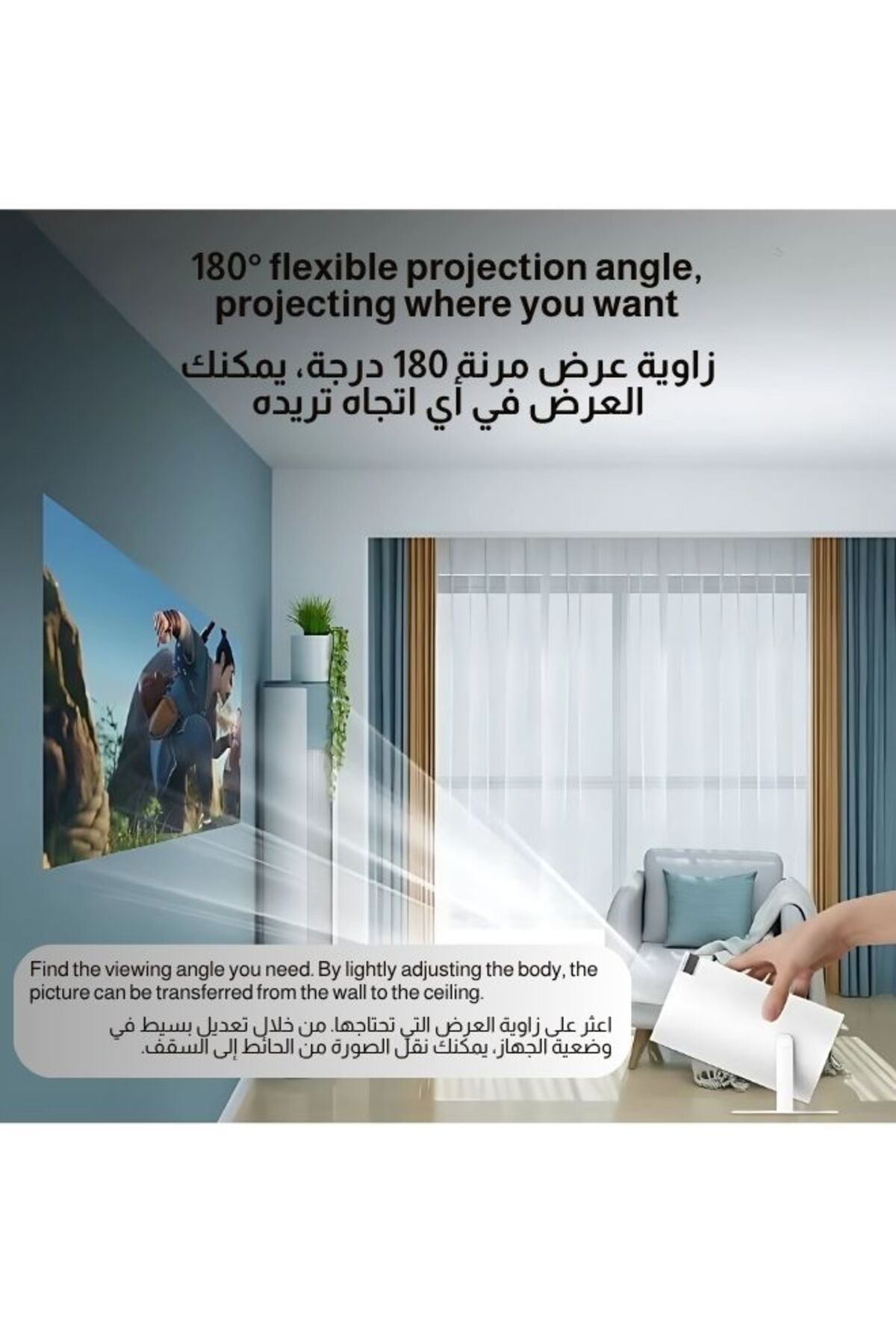 Magcubic-4k Smart Mini Projector – Wifi 6, Android 11, Portable Home Theater, Bluetooth 5.0, Hd Display 5