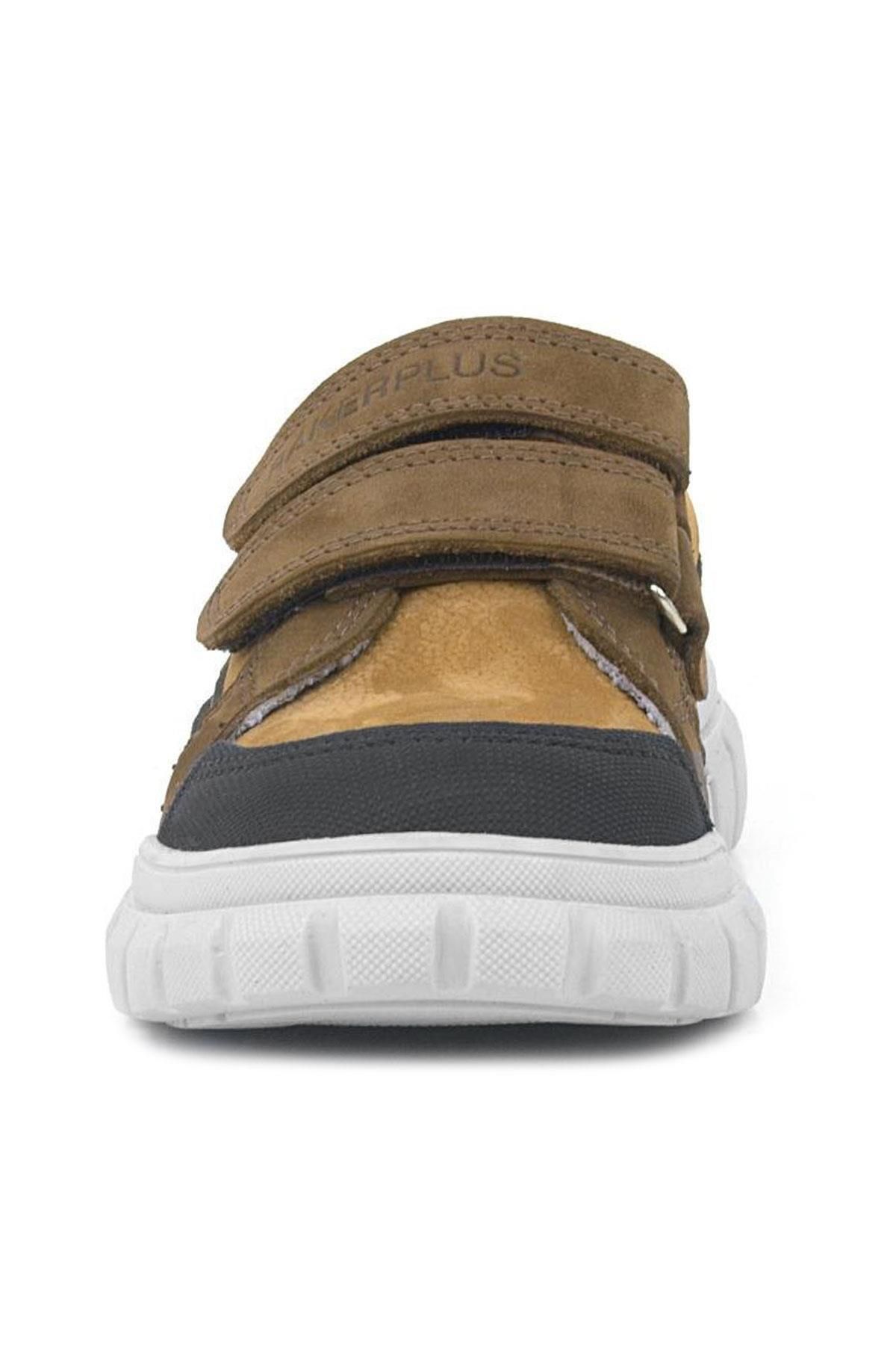 Rakerplus-Γνήσιο δερμάτινο καφέ Velcro Παιδικά Casual Αθλητικά Σχολικά Παπούτσια 4