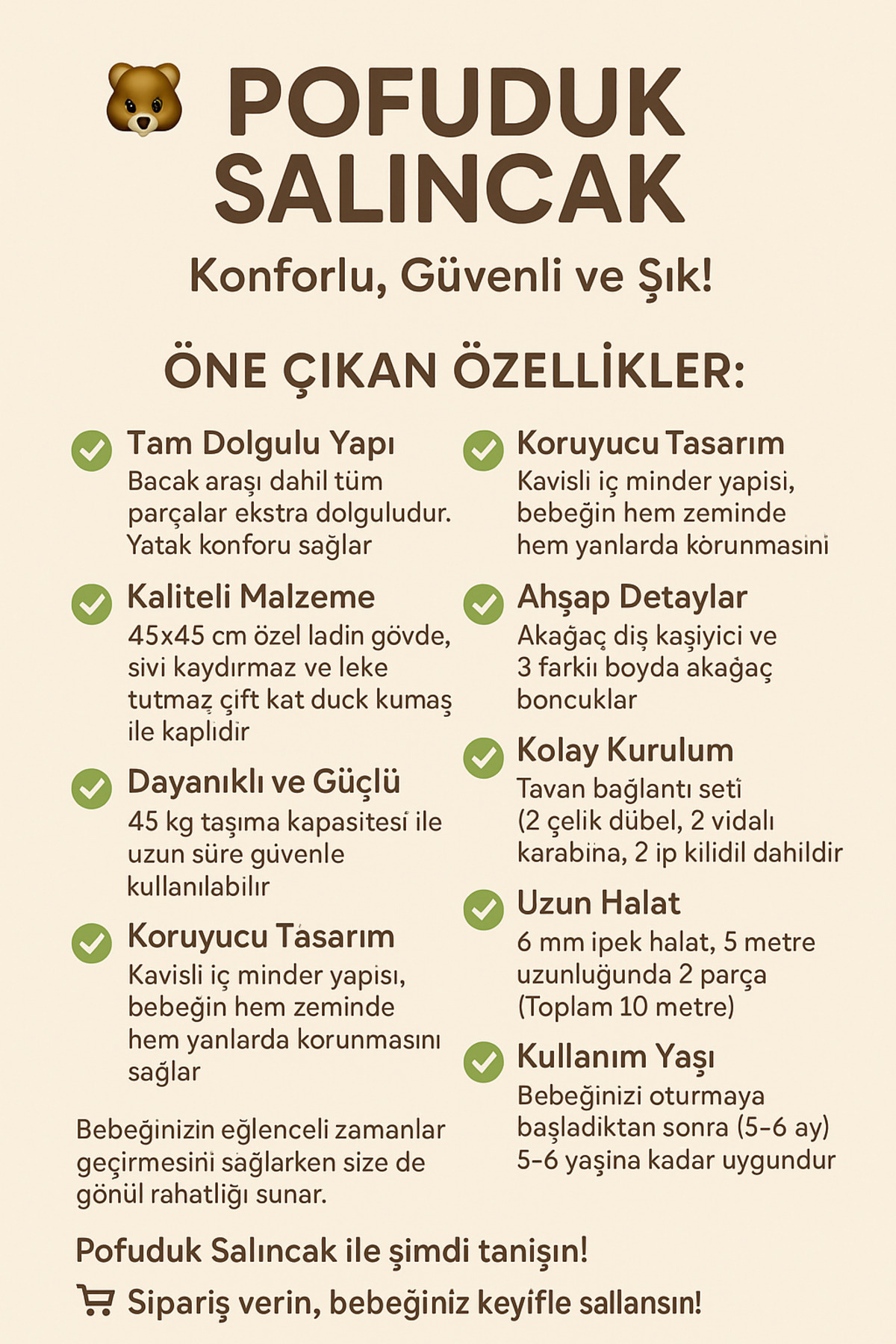 Jaju Baby Pofuduk Antrasit Salıncak fotoğrafı 2 (önizleme)