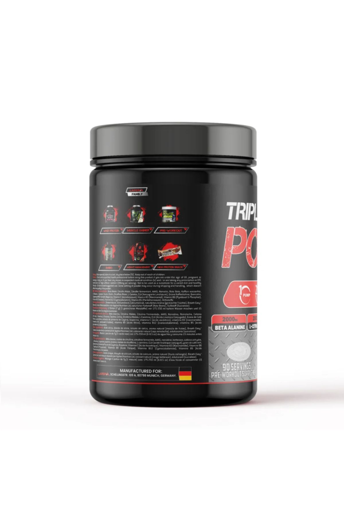 Laperva-Triple Power Ripped, Candy Ice Blast, 90 Serving, Burning Fat, Increasing Energy & Endurance 3