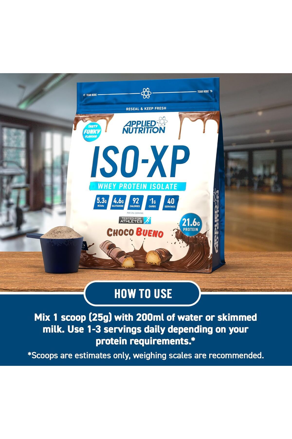 applied nutrition-ISO-XP 100% Whey Protein Isolate, Chocolate Bueno, 1 kg 4