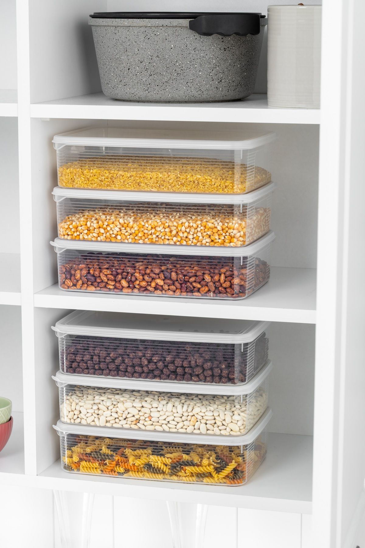 BRAMBLE LIFE-3.5 Lt Rectangular Food Pulses Storage Container Set 4